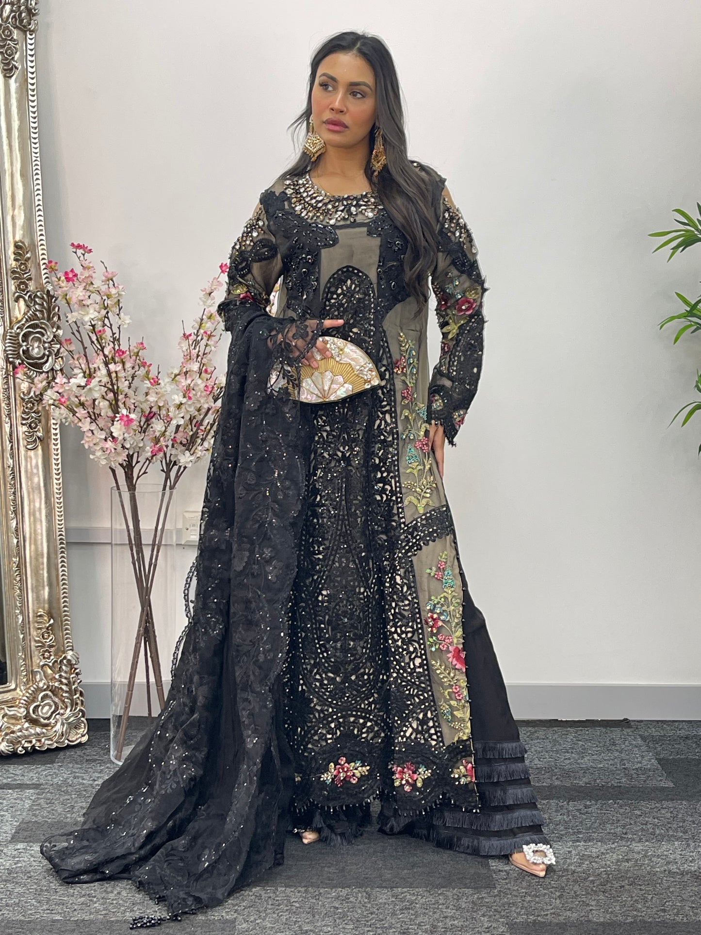 Nagin - Maria B Inspired Embroidered - Black -