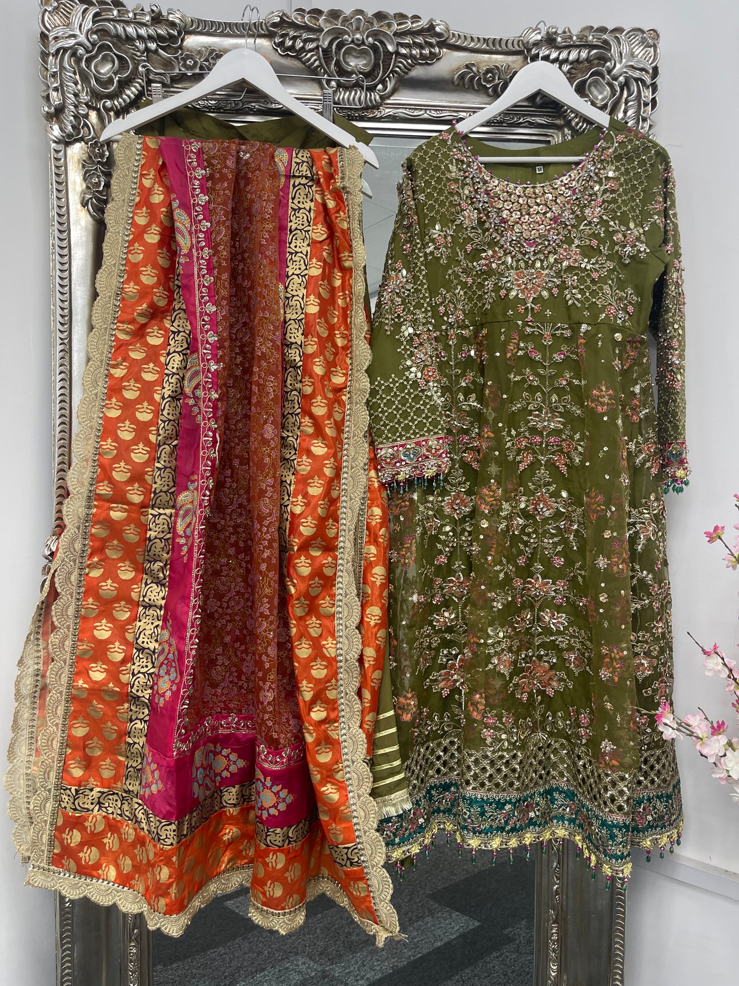 Mehndi - Maria B Inspired Maxi Lehnga