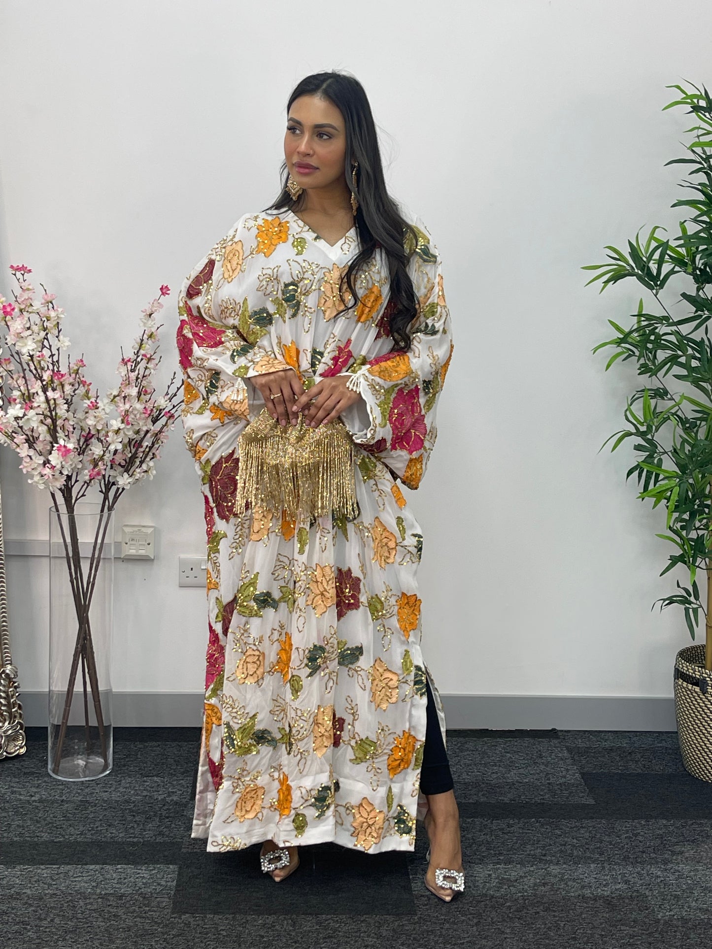 Chamkeela Gulab - White Kaftaan - Party Wear Kaftan