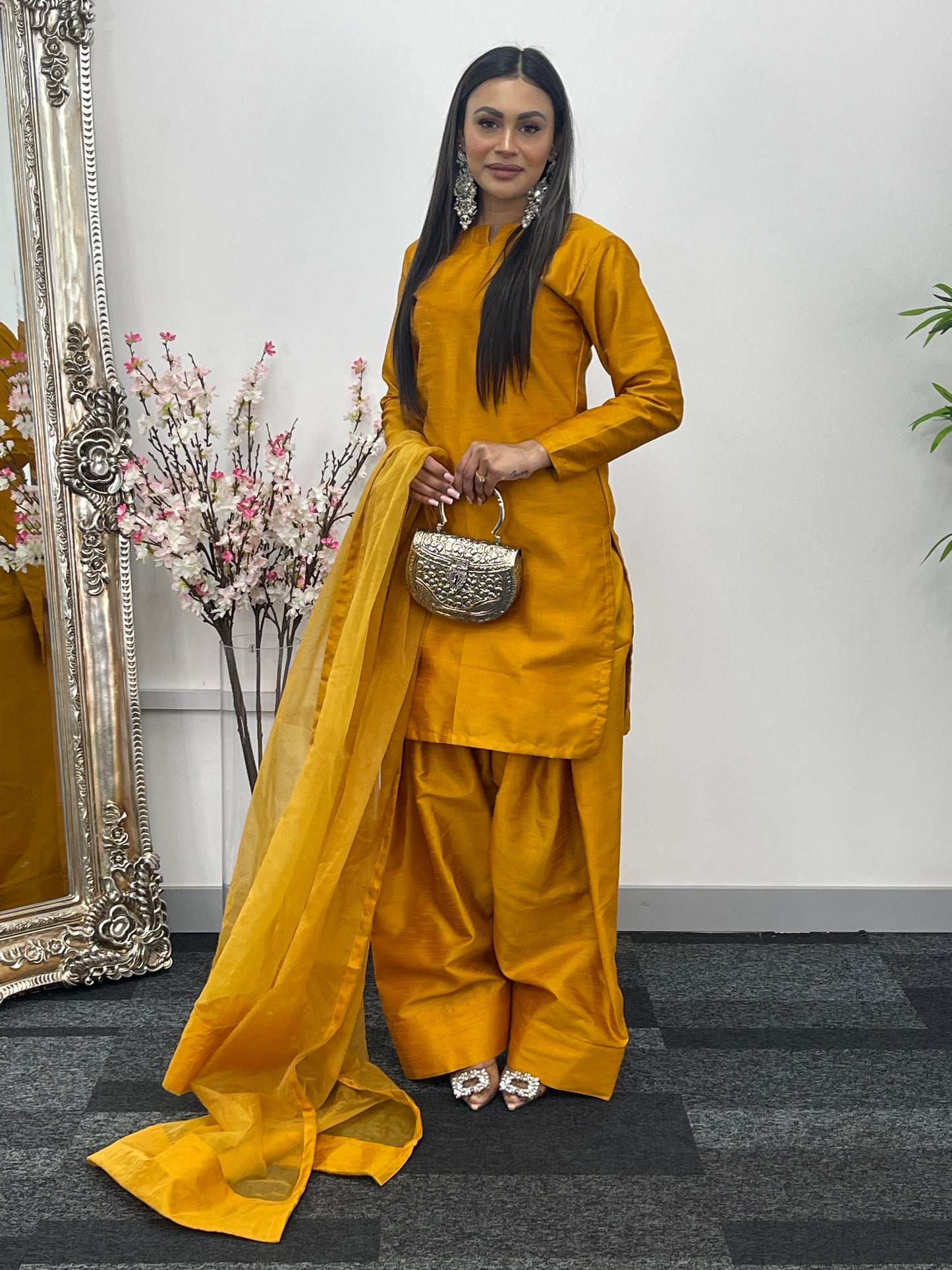 Saba - Farshi Shalwar - mustard