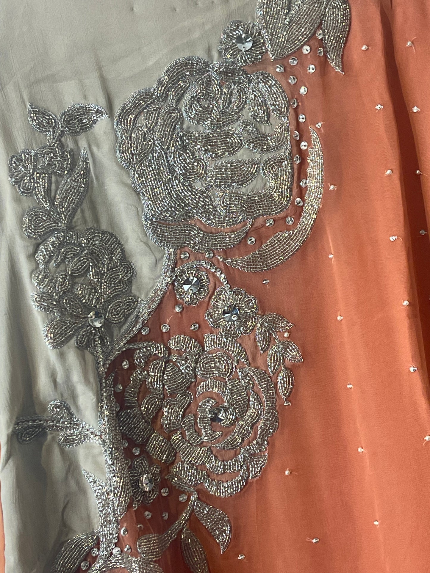 “Nageena” - Party Wear - Peach - Ivory - Nagina