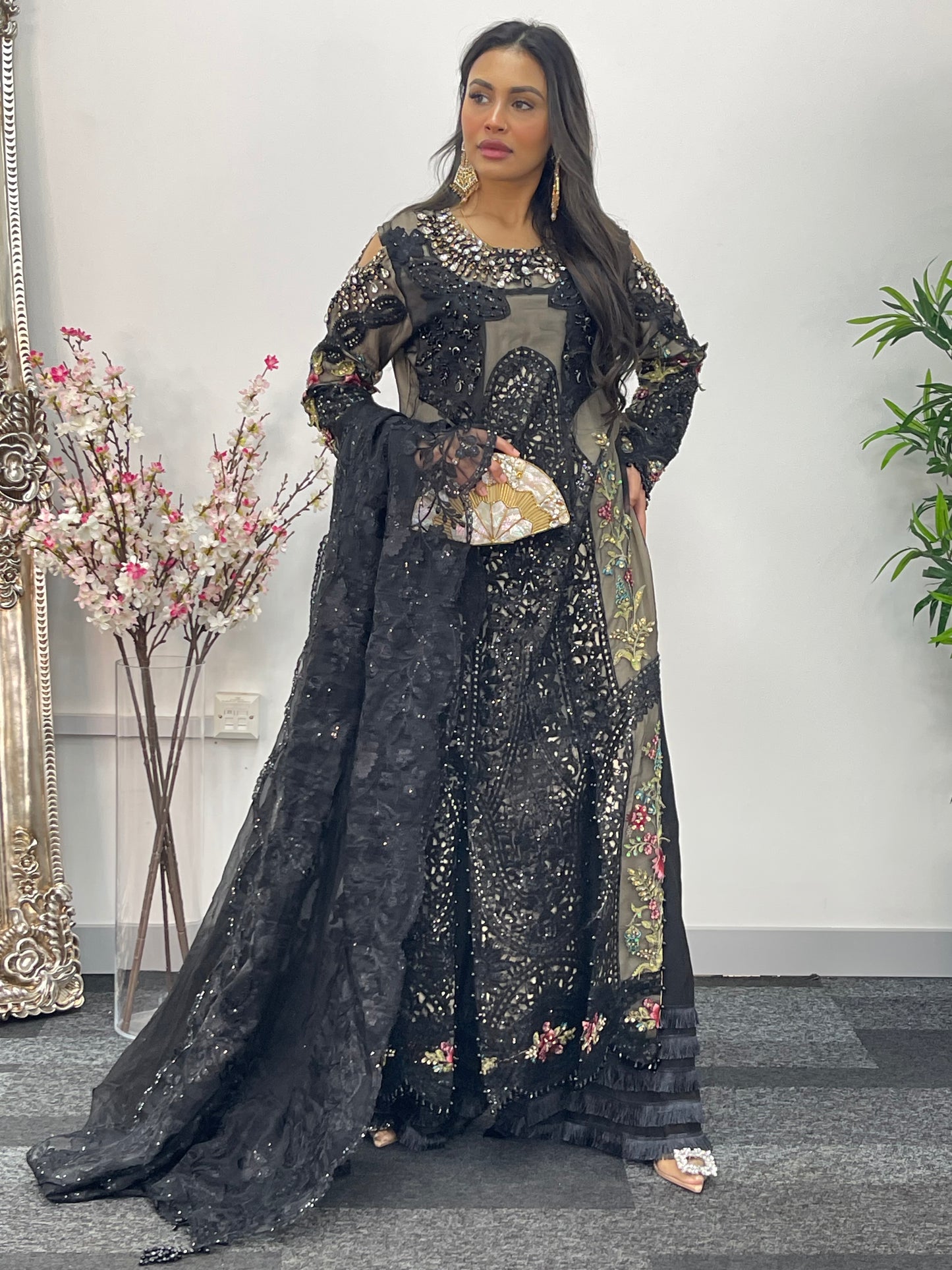 Nagin - Maria B Inspired Embroidered - Black -