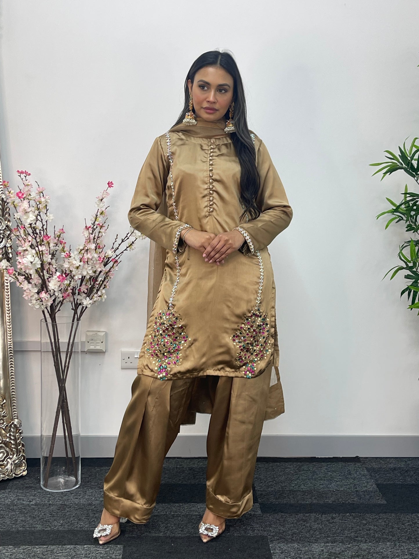 Morni - Farshi shalwar - Coffee - Black - Farshe -