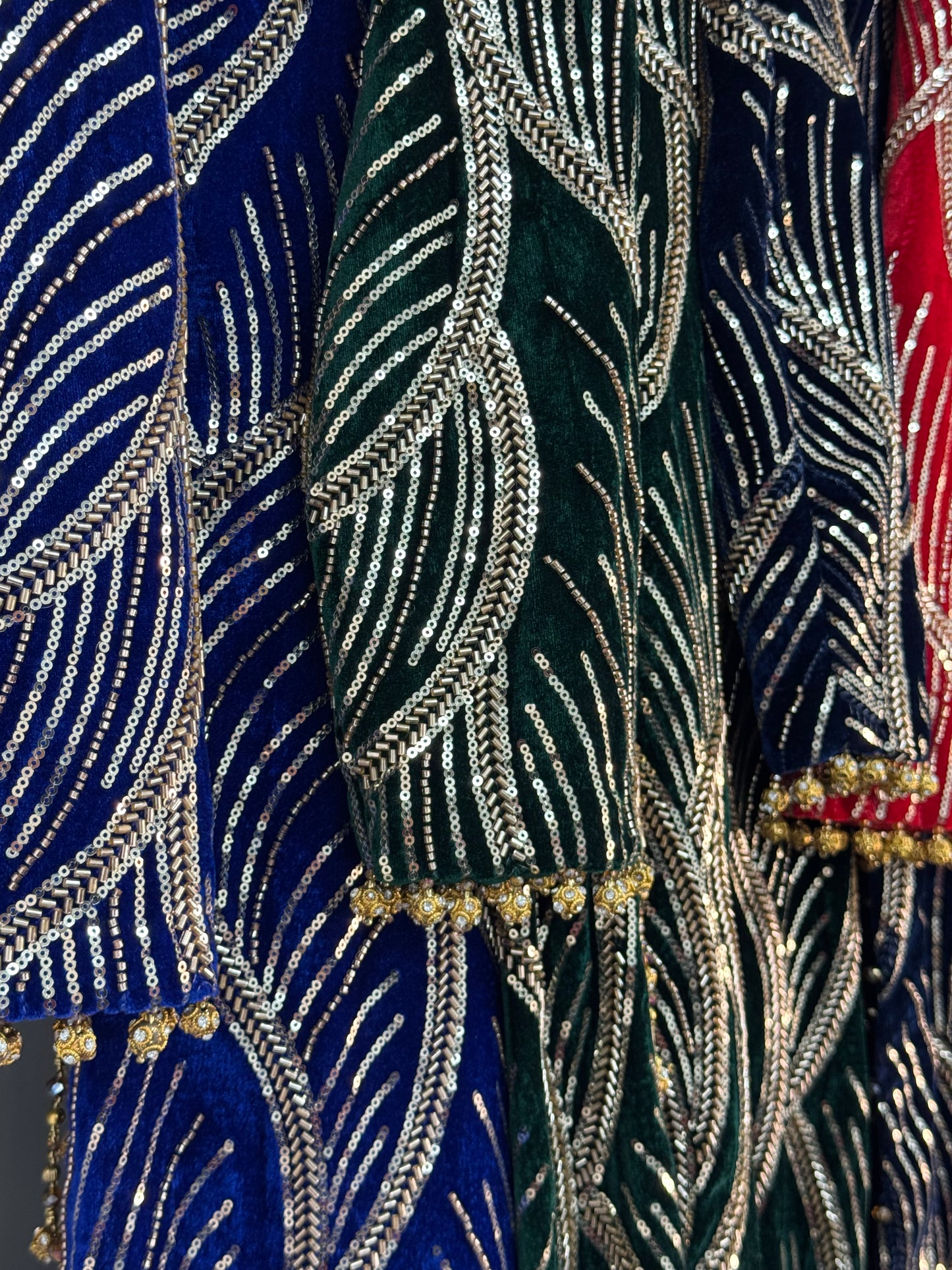 Snake - Cutdana Velvet - Royal Blue