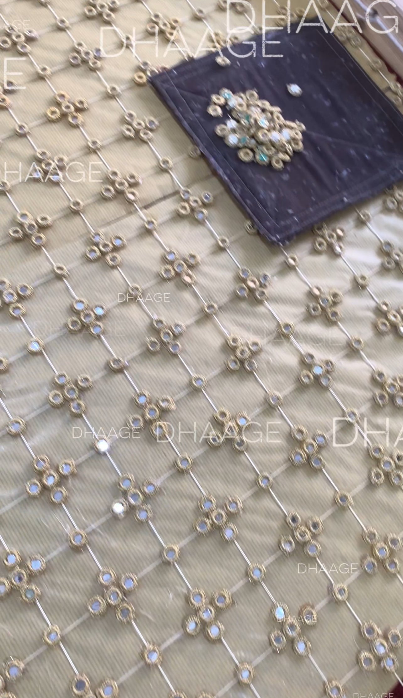 Preorder 4 weeks) Party Posheeda Sheesh Dupatta Only - Poshida Sheesha - Mirror dupata