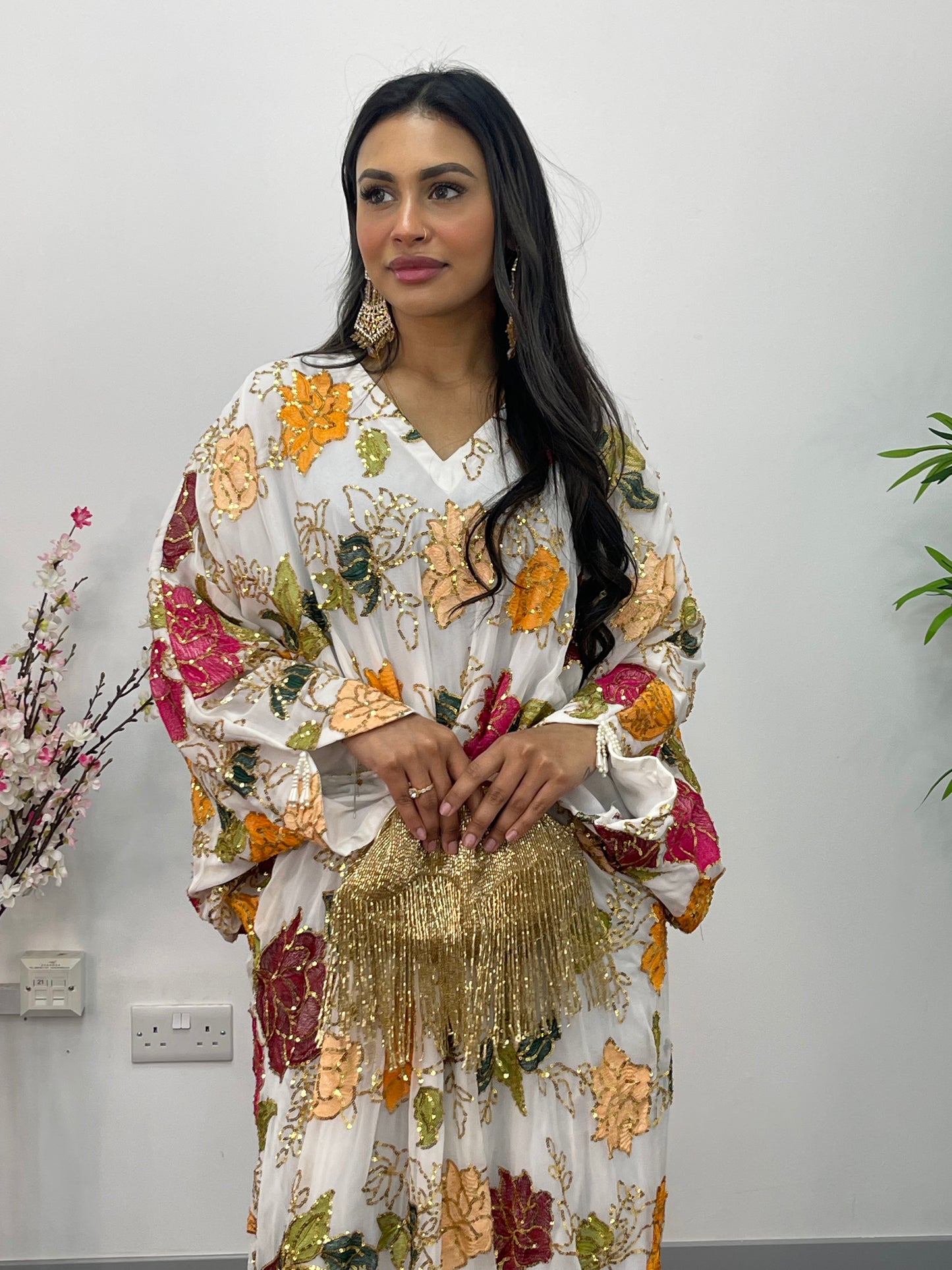 Chamkeela Gulab - White Kaftaan - Party Wear Kaftan