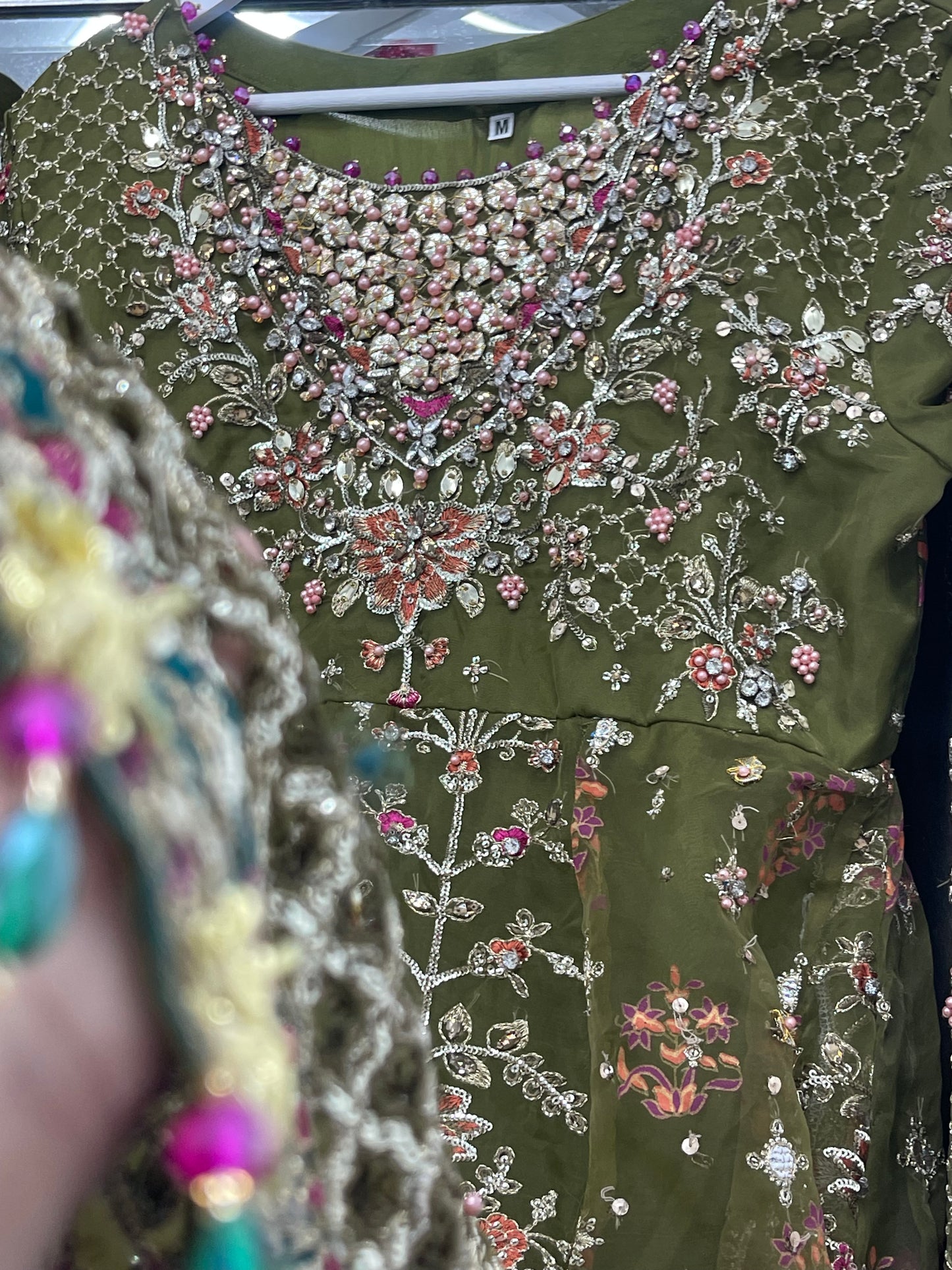 Mehndi - Maria B Inspired Maxi Lehnga