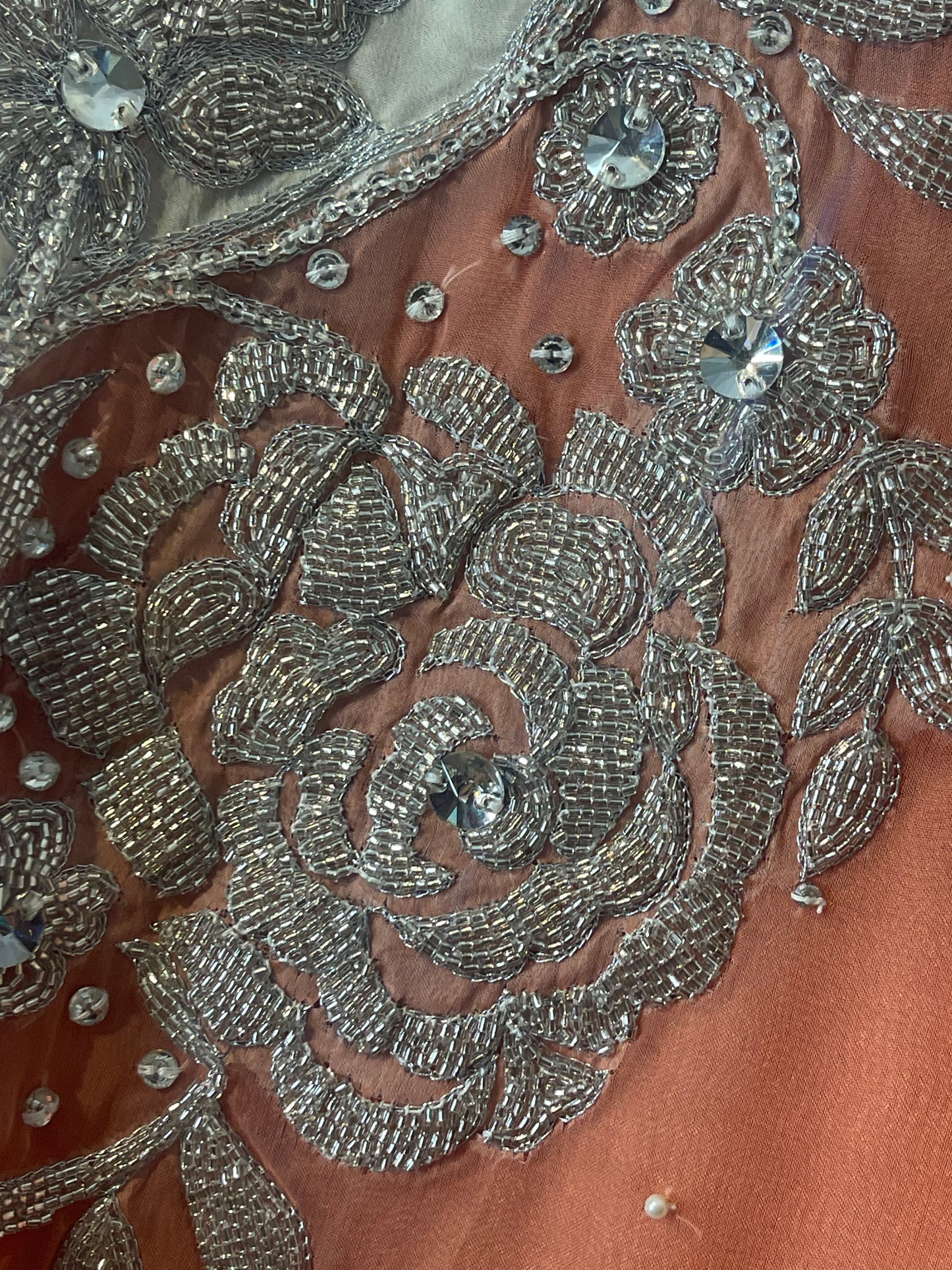 “Nageena” - Party Wear - Peach - Ivory - Nagina