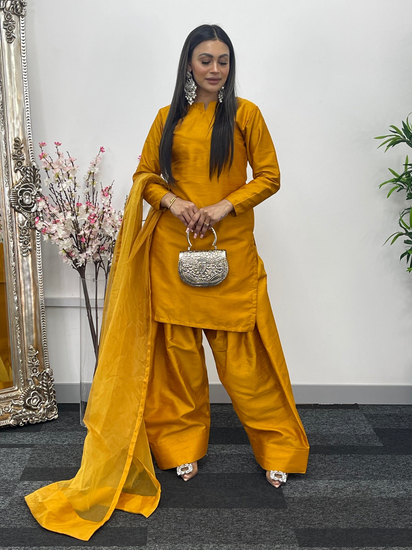 Saba - Farshi Shalwar - mustard