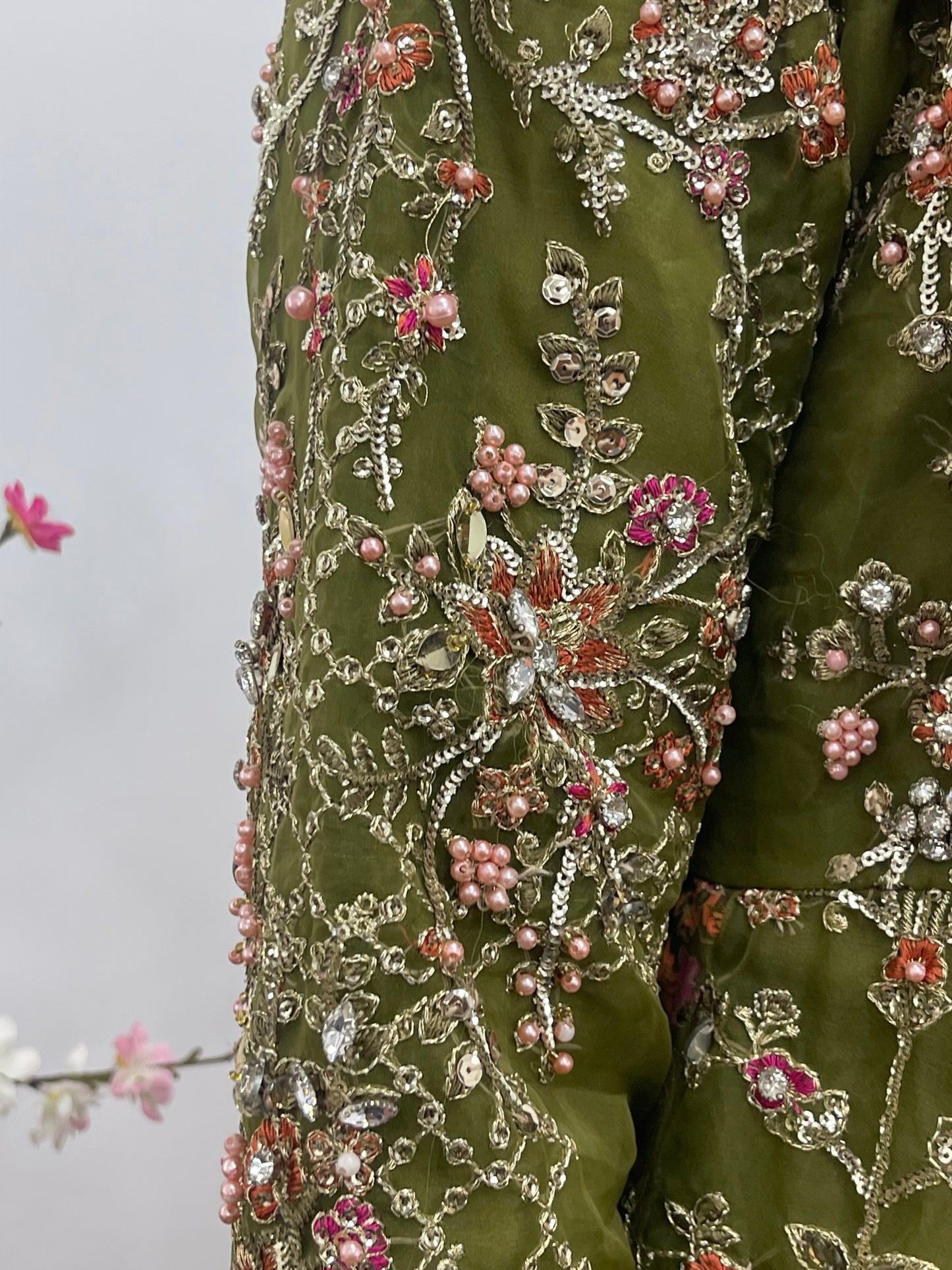 Mehndi - Maria B Inspired Maxi Lehnga