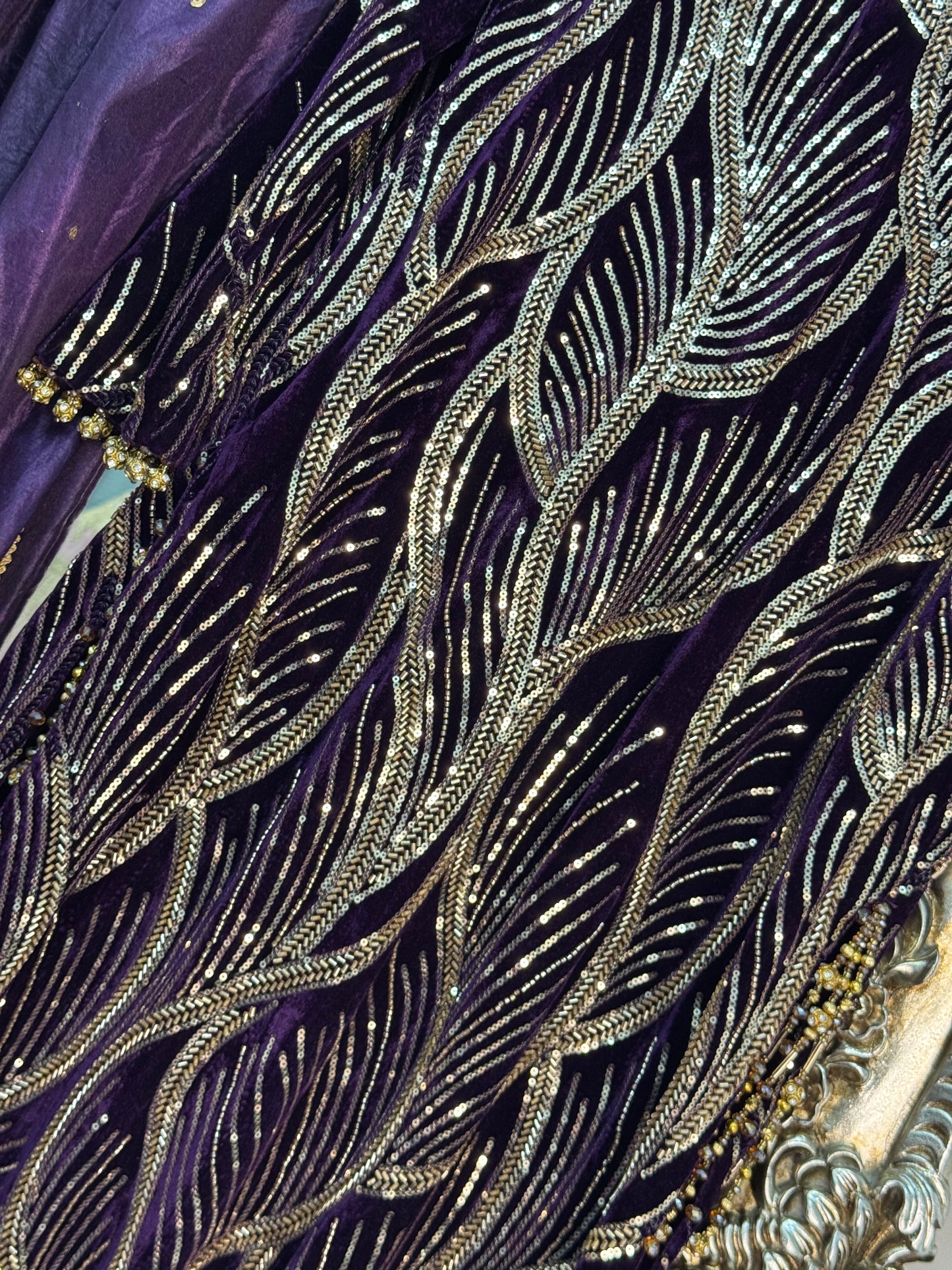 Snake - Cutdana Velvet - Purple