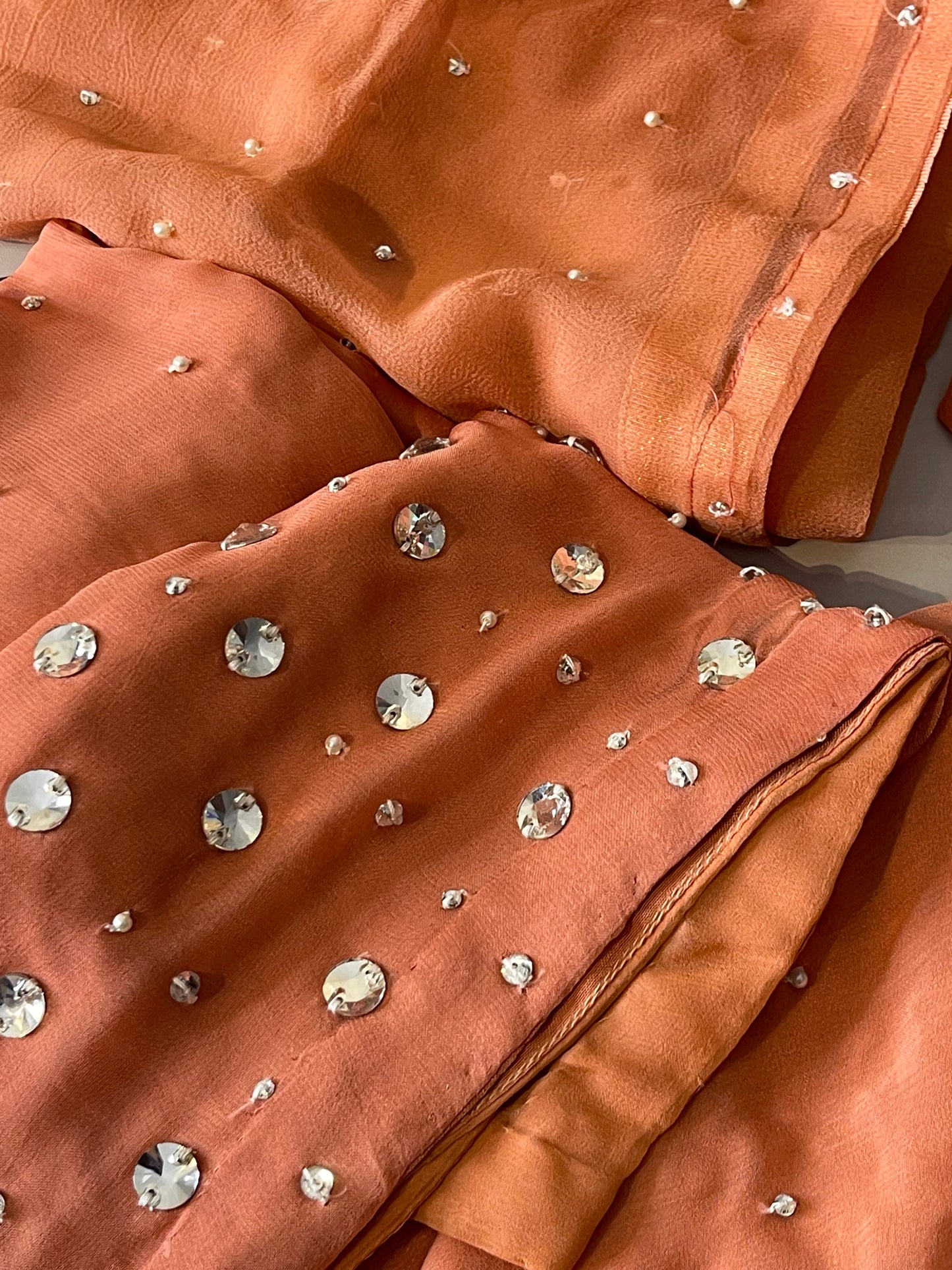 “Nageena” - Party Wear - Peach - Ivory - Nagina