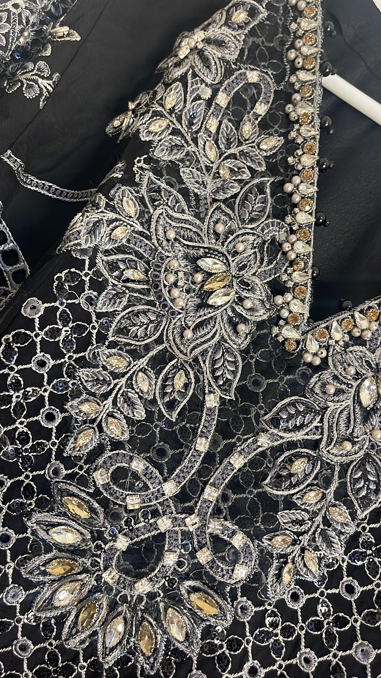 Maria B Inspired - Chiffon - Party Outfit - black