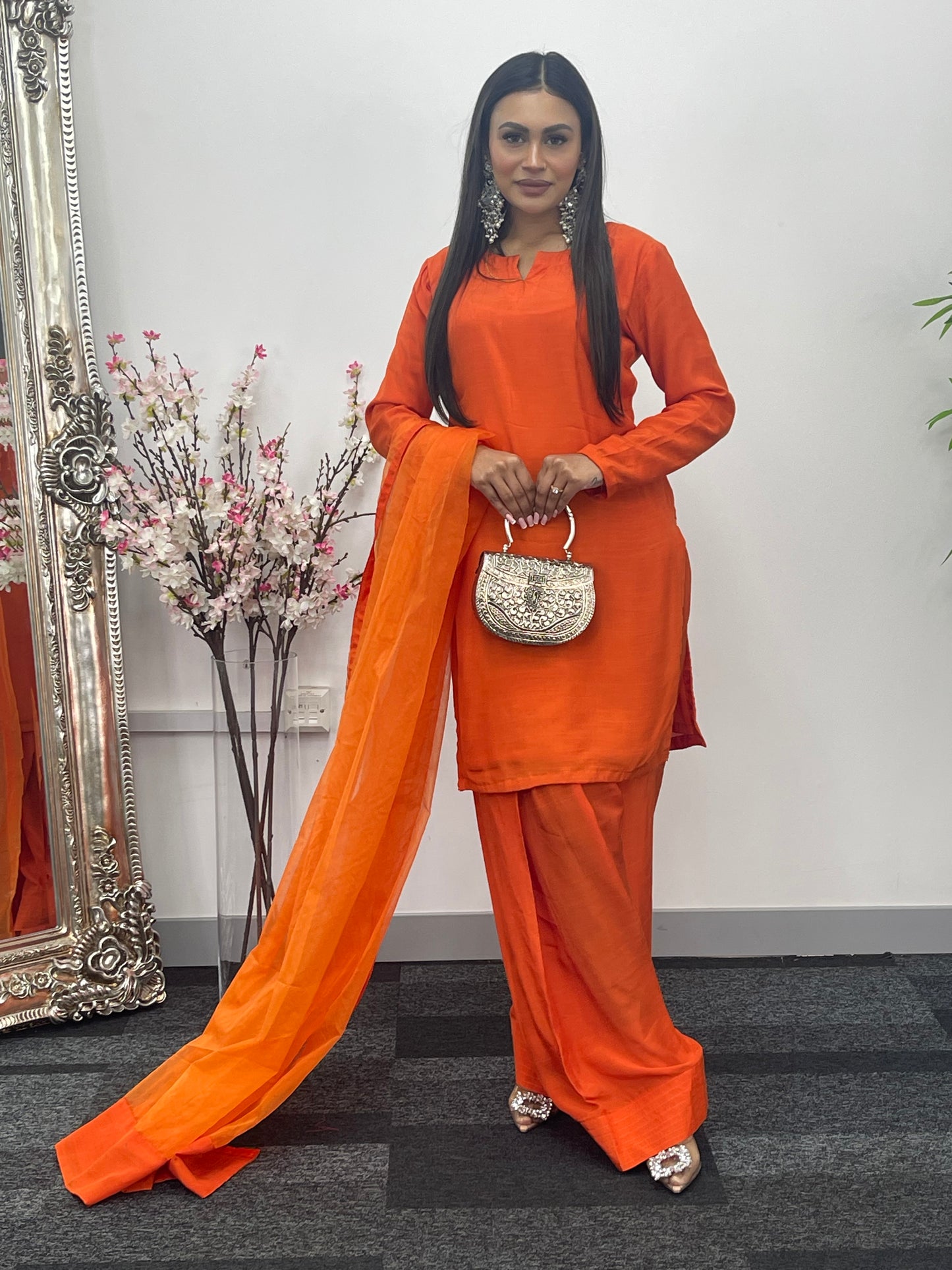 Saba - Farshi Shalwar - Orange
