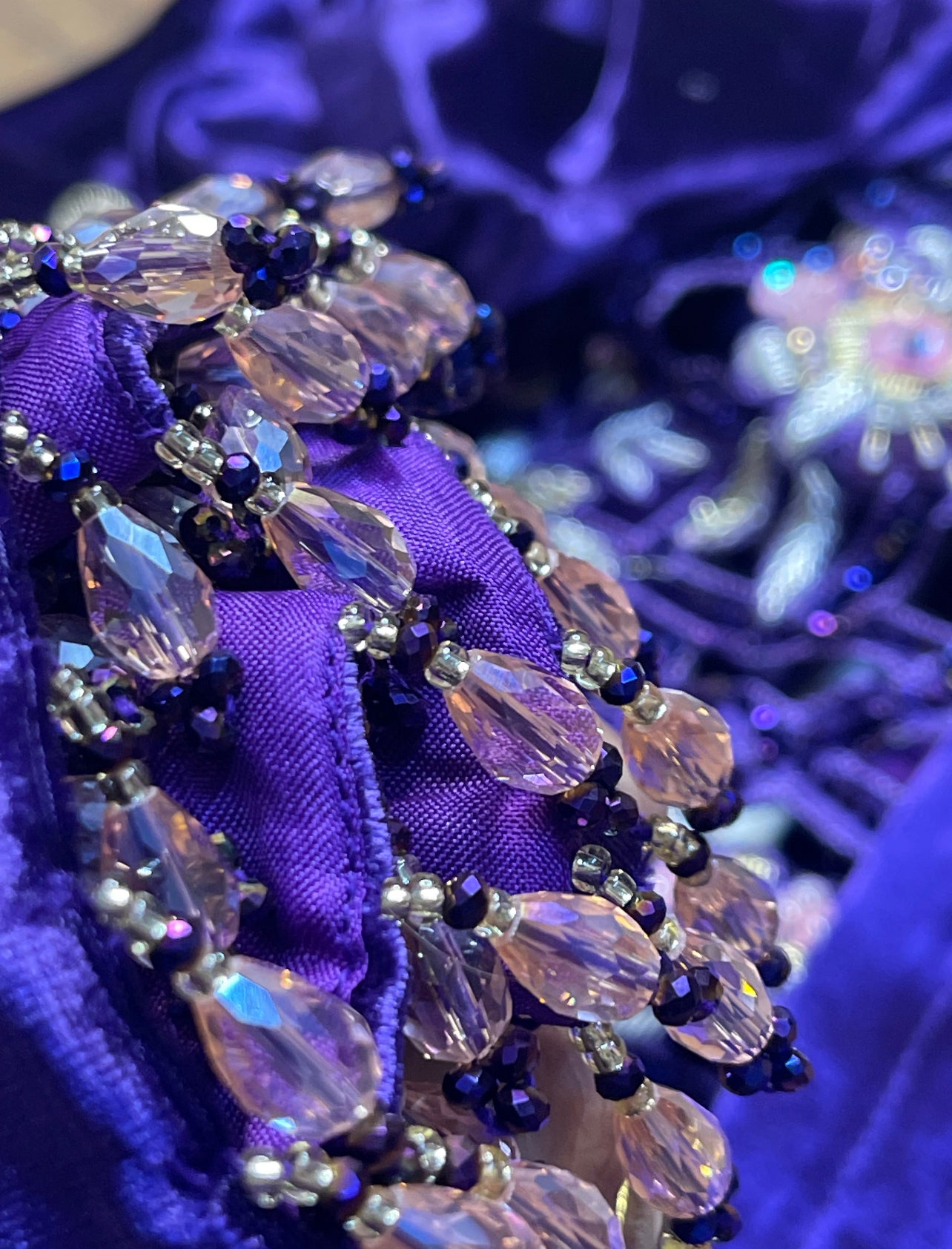 (Preorder 4 weeks) “Sheh-nai” Purple Velvet Pret with gold and Silver - Wedding Outfit