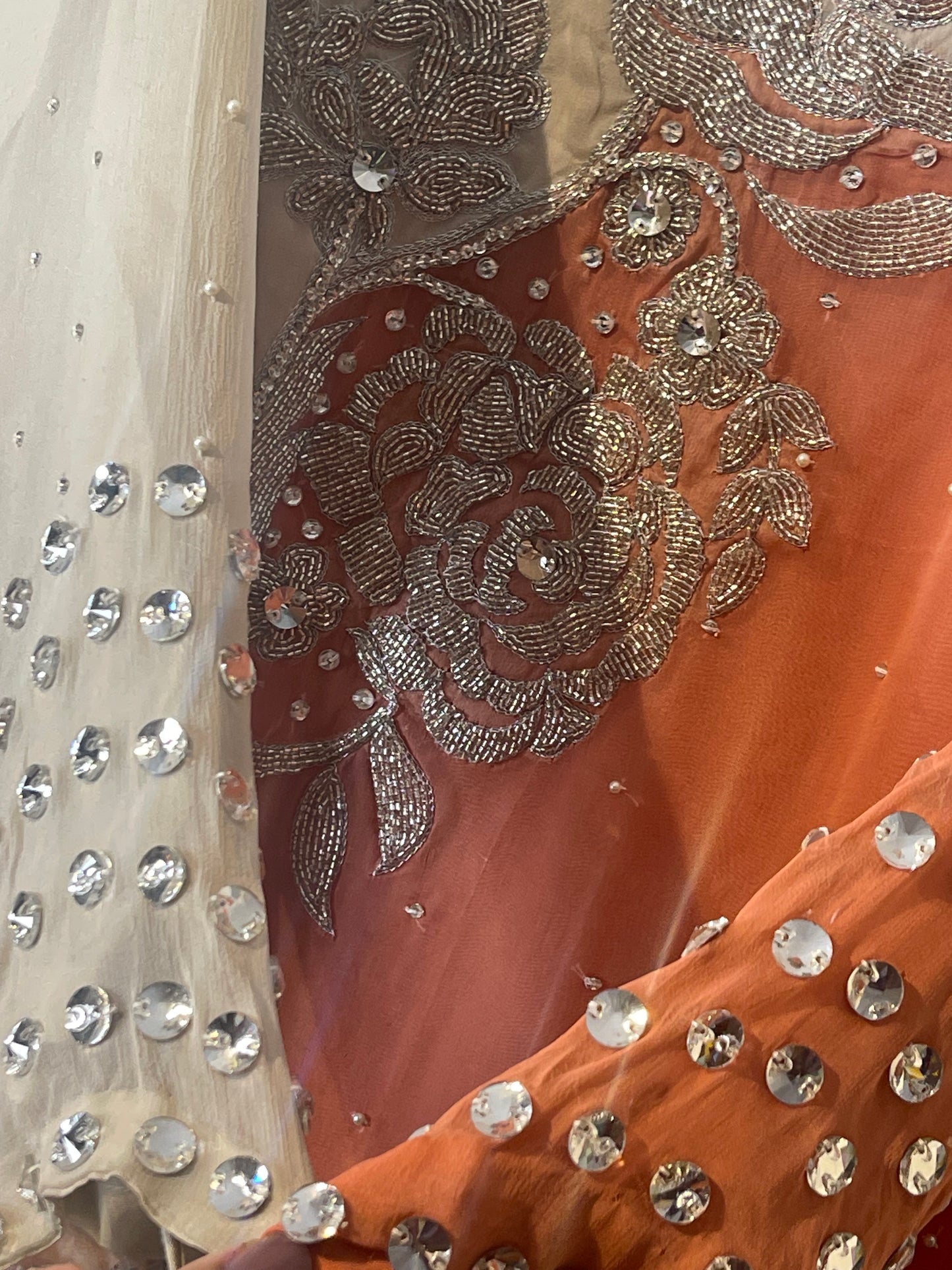 “Nageena” - Party Wear - Peach - Ivory - Nagina