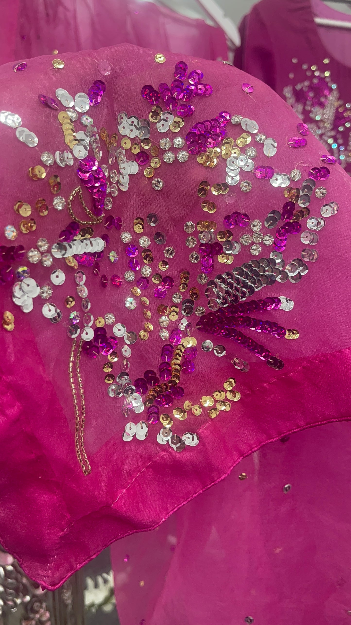 Rang e Gulaab - Hot Pink Velvet - Party Wear