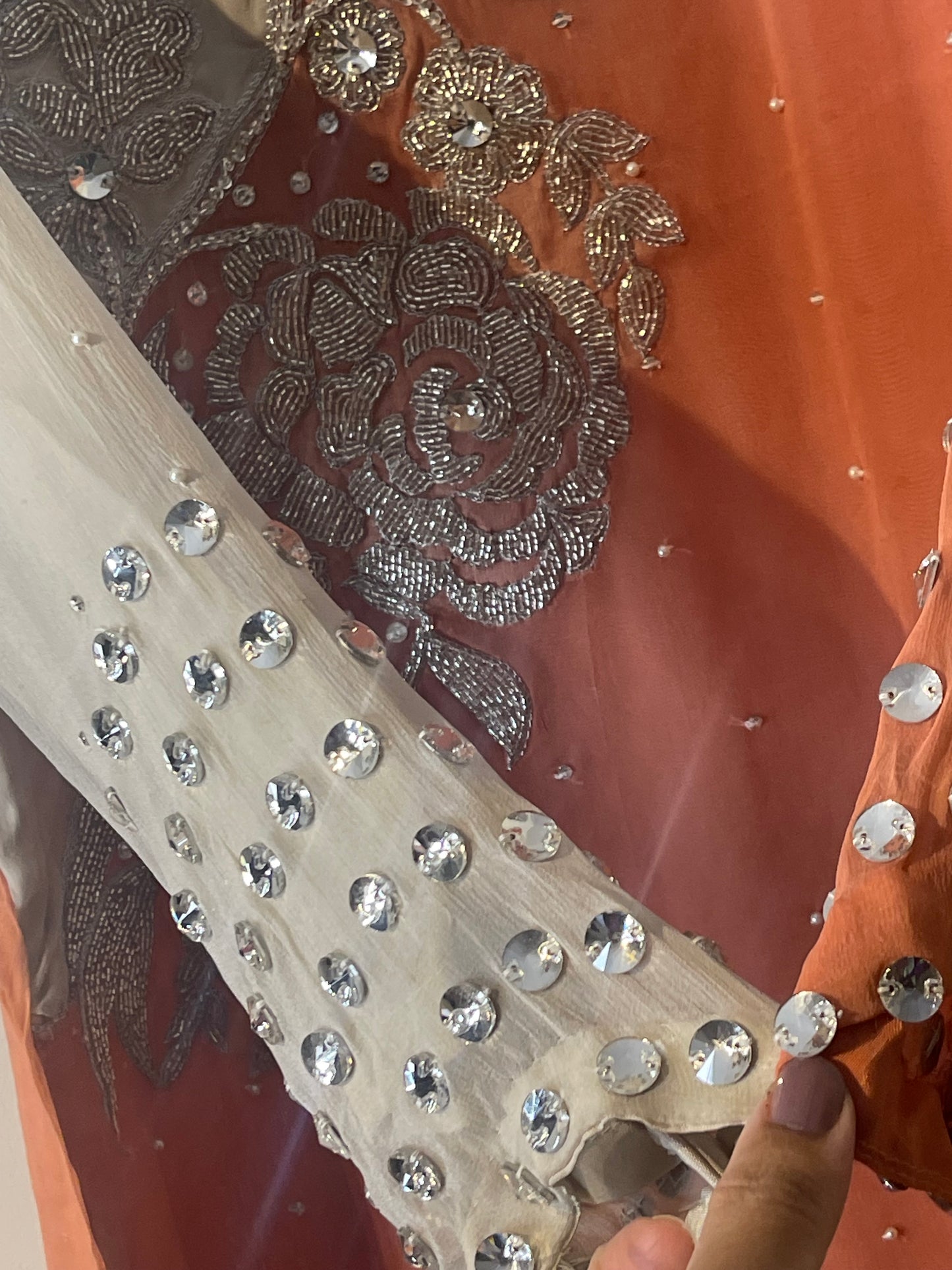 “Nageena” - Party Wear - Peach - Ivory - Nagina