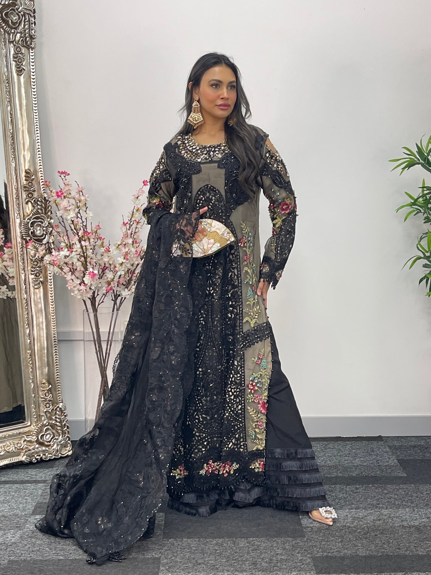 Nagin - Maria B Inspired Embroidered - Black -