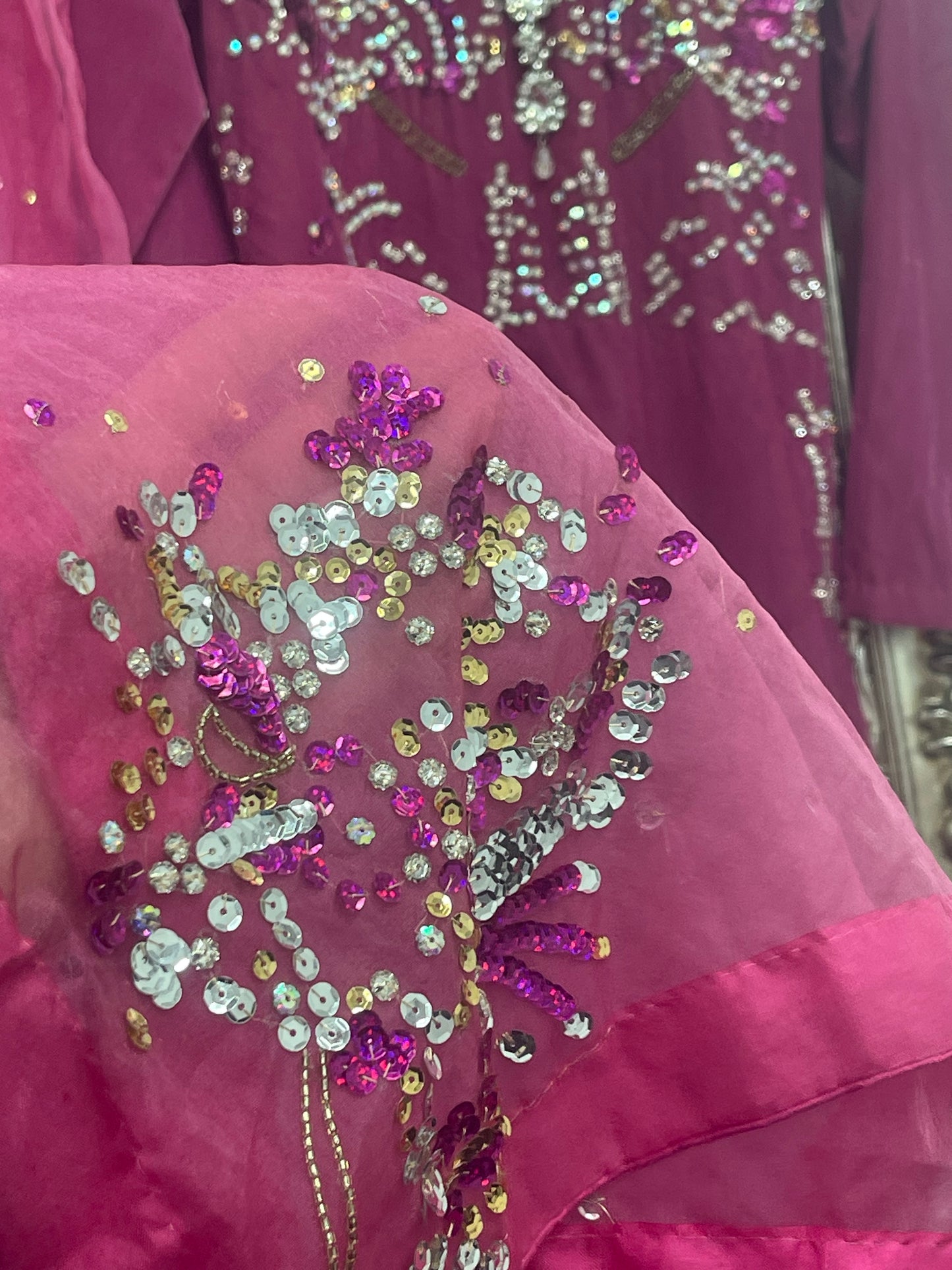 Rang e Gulaab - Hot Pink Velvet - Party Wear