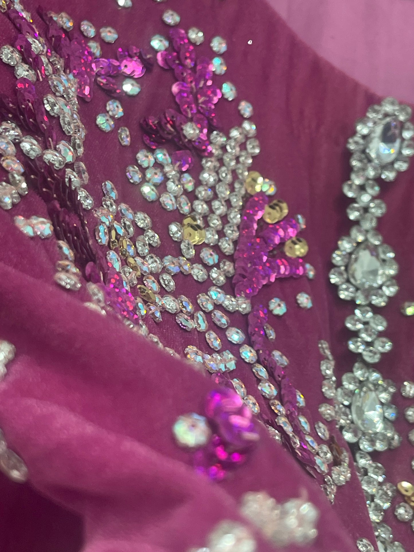 Rang e Gulaab - Hot Pink Velvet - Party Wear