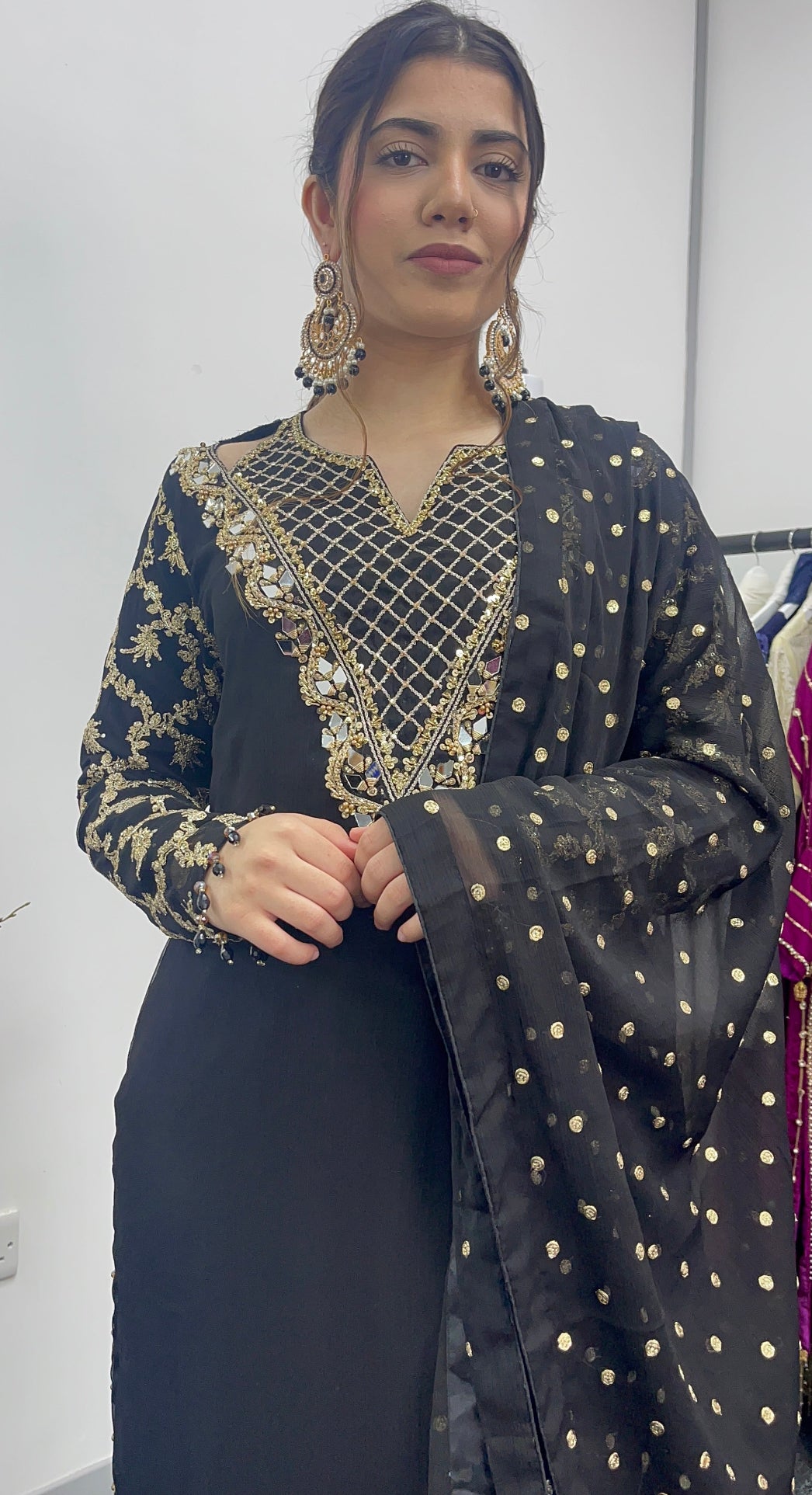 Afsana - Hand Work - Party Wear - Black