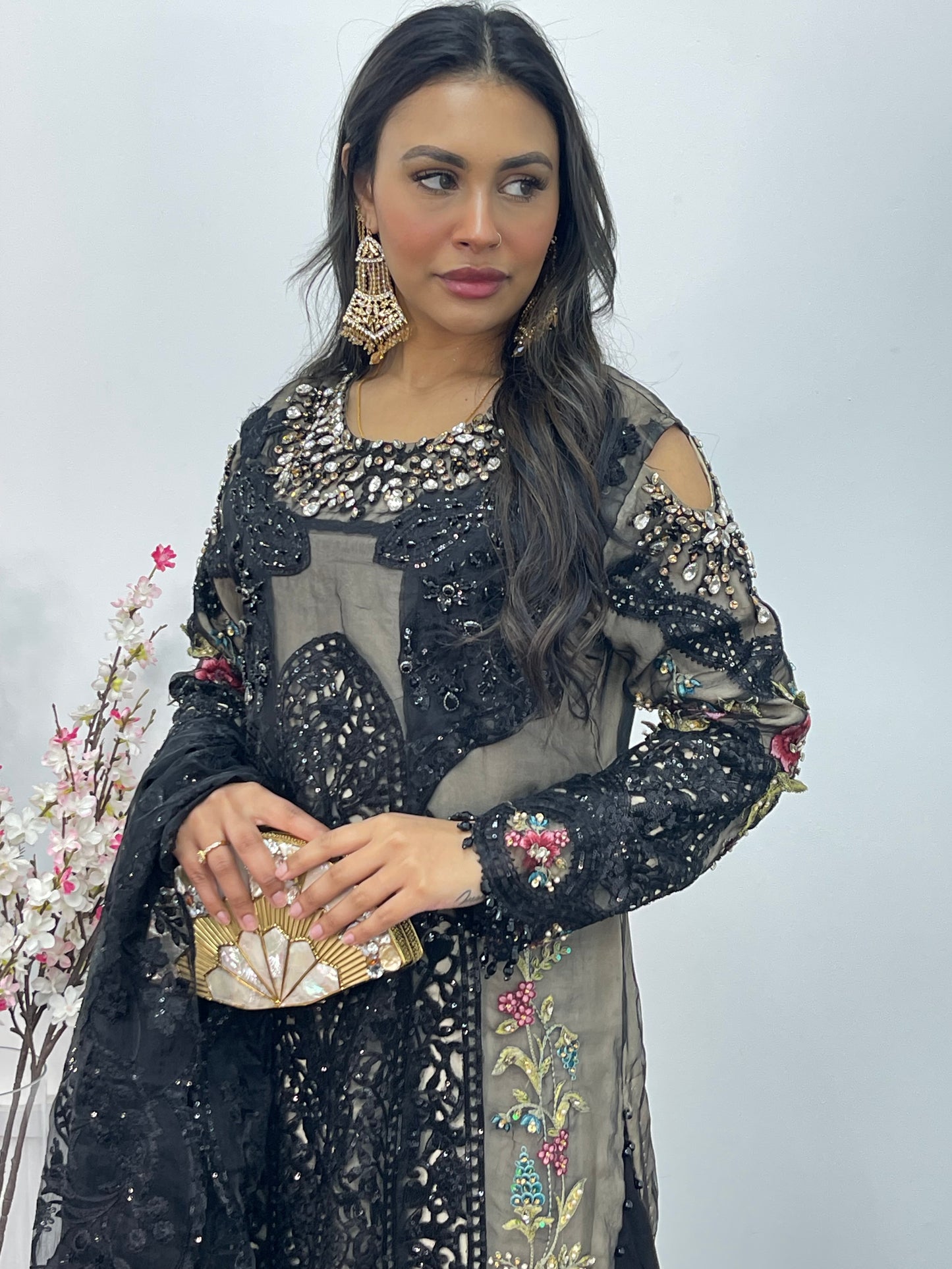 Nagin - Maria B Inspired Embroidered - Black -