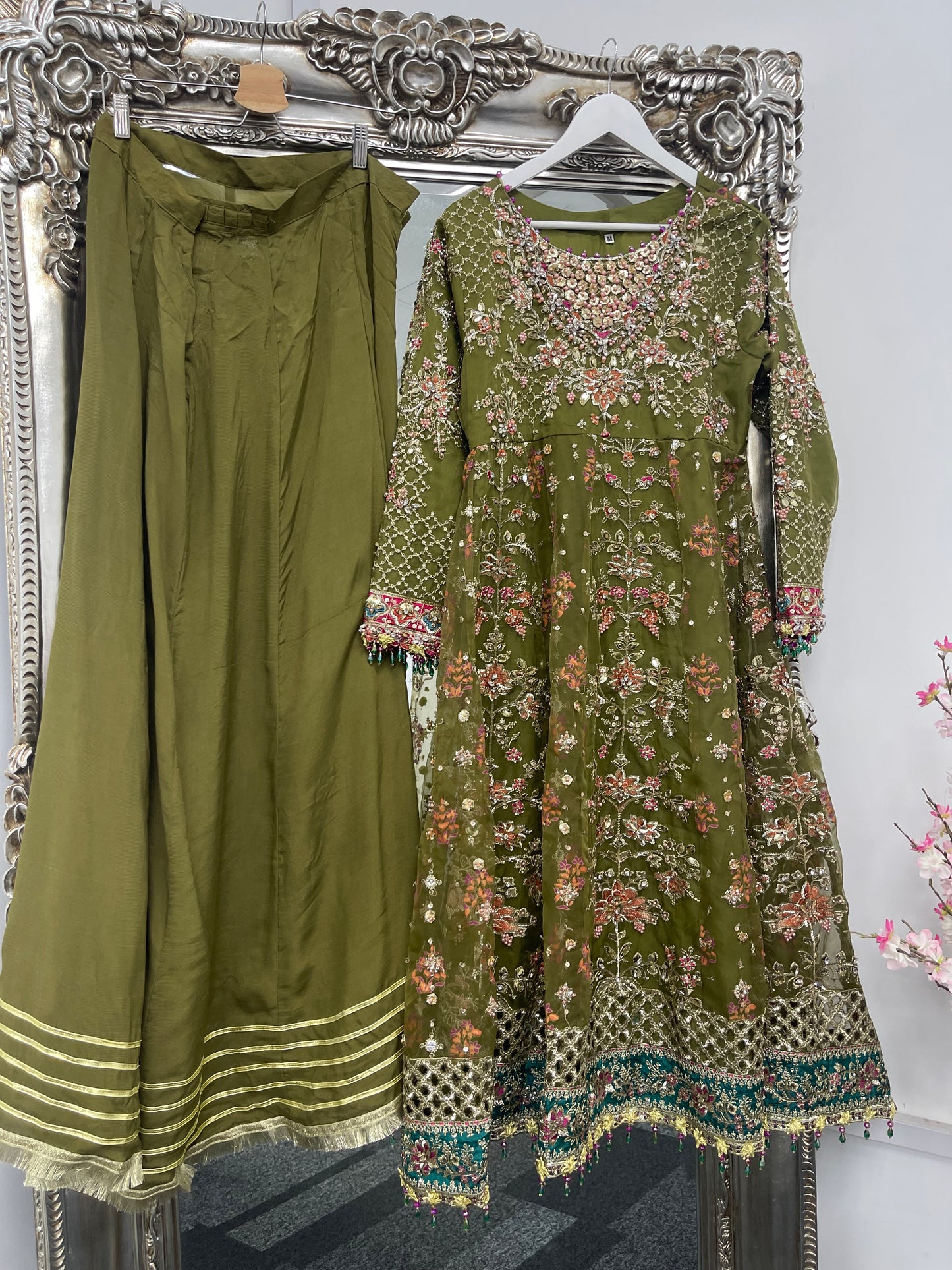 Mehndi - Maria B Inspired Maxi Lehnga