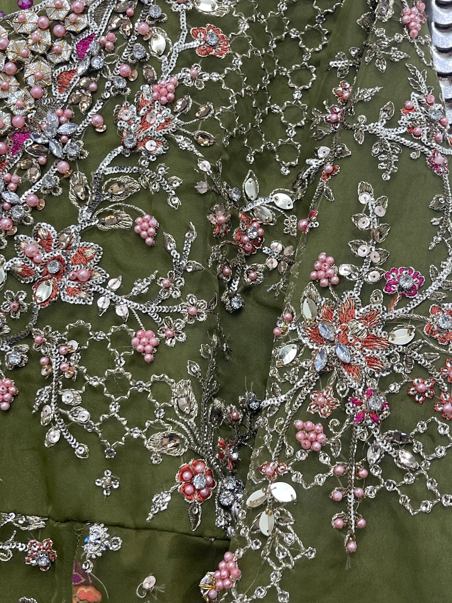 Mehndi - Maria B Inspired Maxi Lehnga