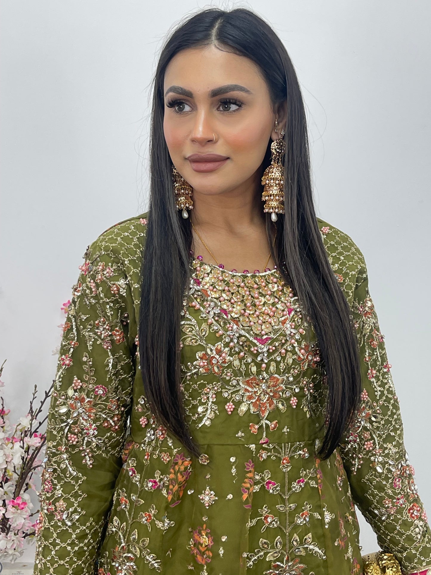 Mehndi - Maria B Inspired Maxi Lehnga