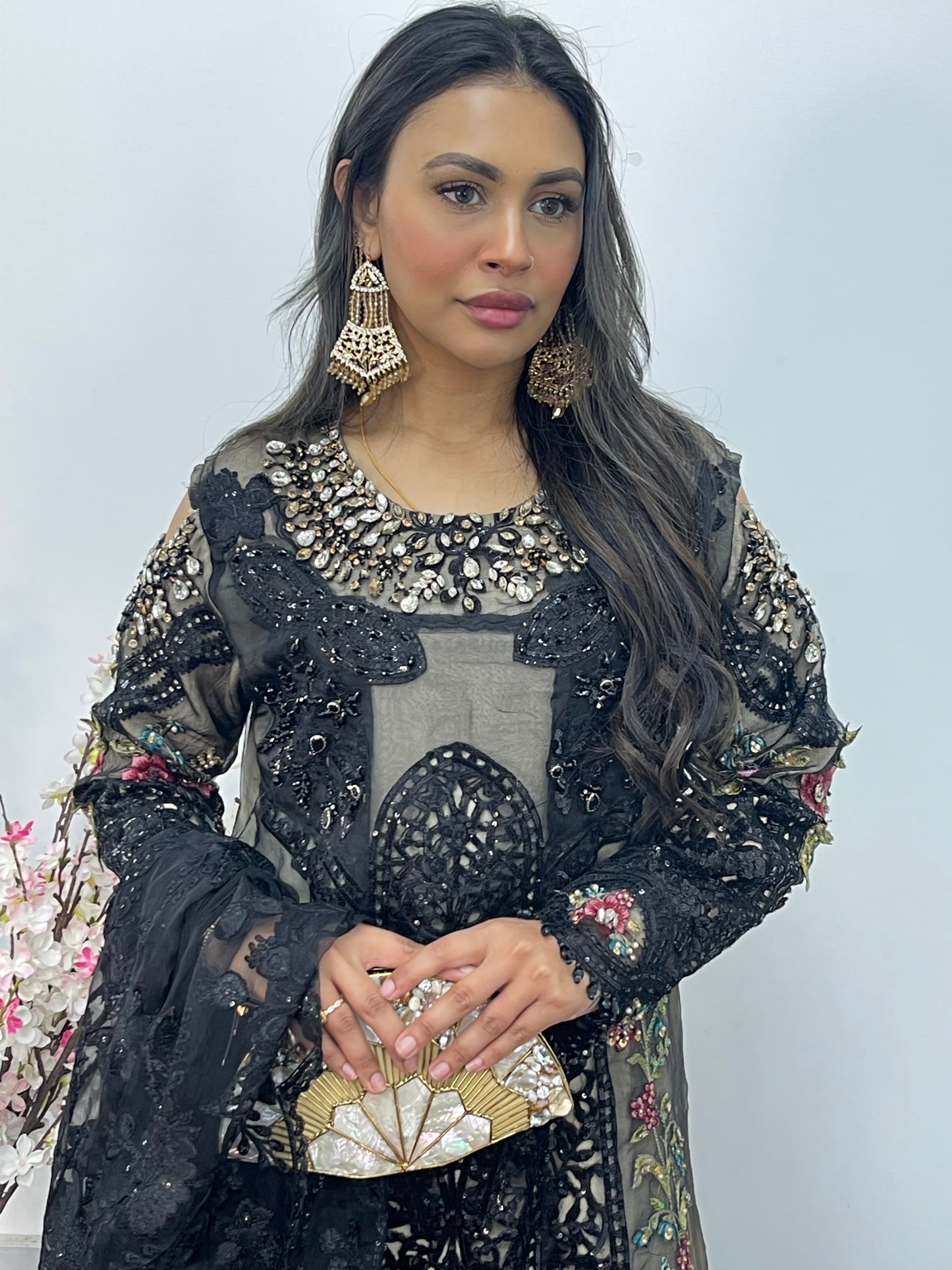 Nagin - Maria B Inspired Embroidered - Black -