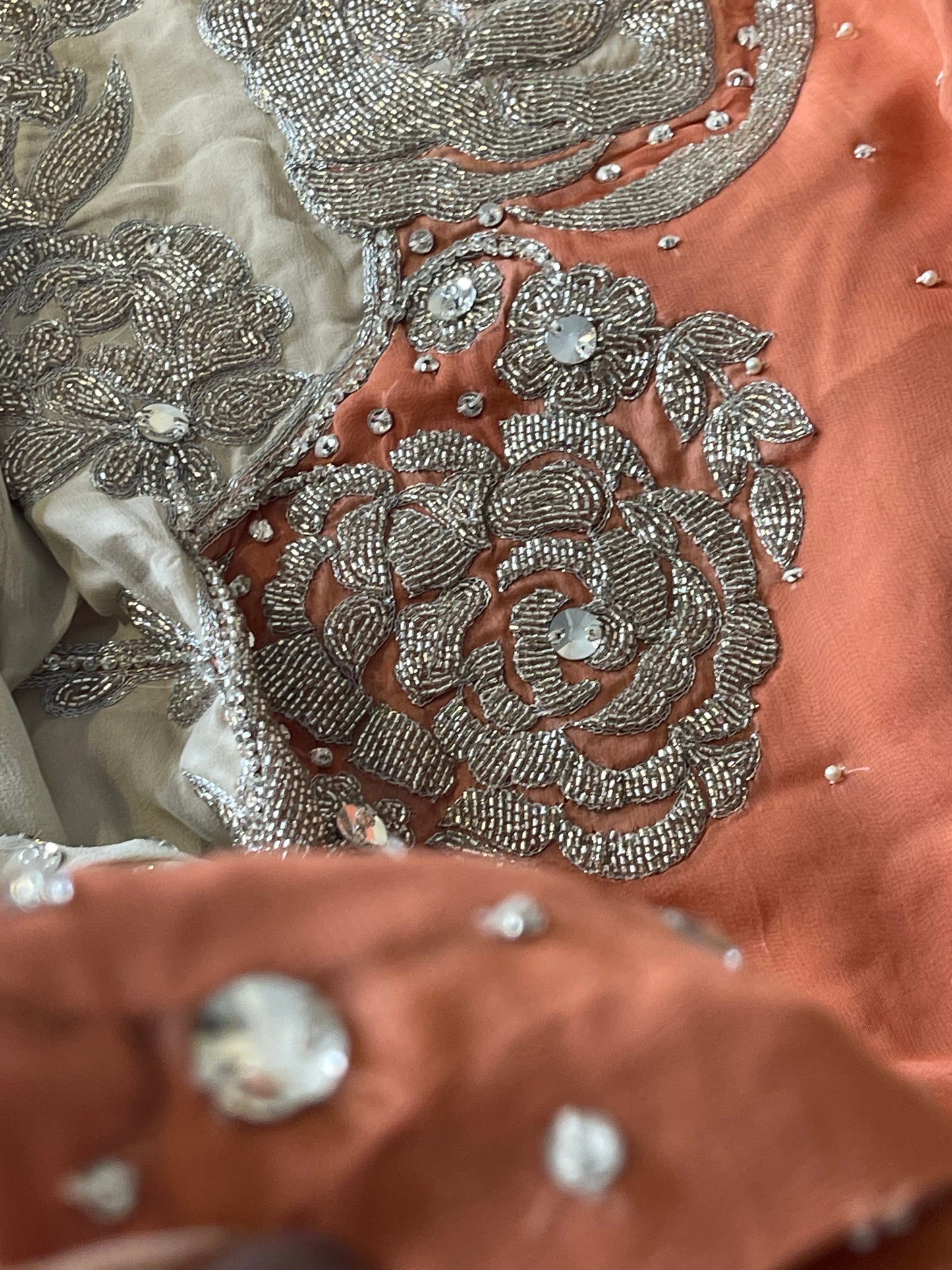 “Nageena” - Party Wear - Peach - Ivory - Nagina