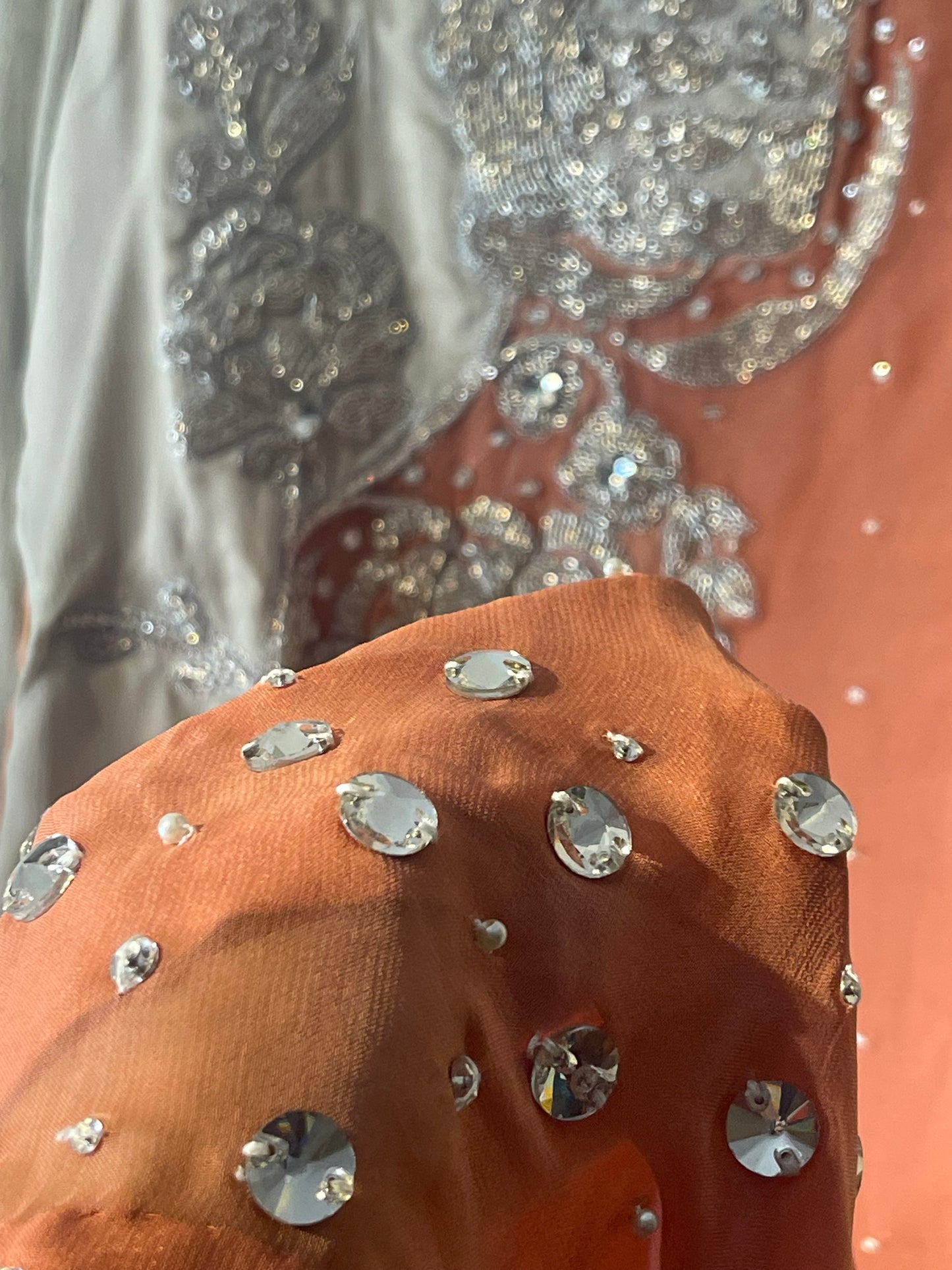 “Nageena” - Party Wear - Peach - Ivory - Nagina