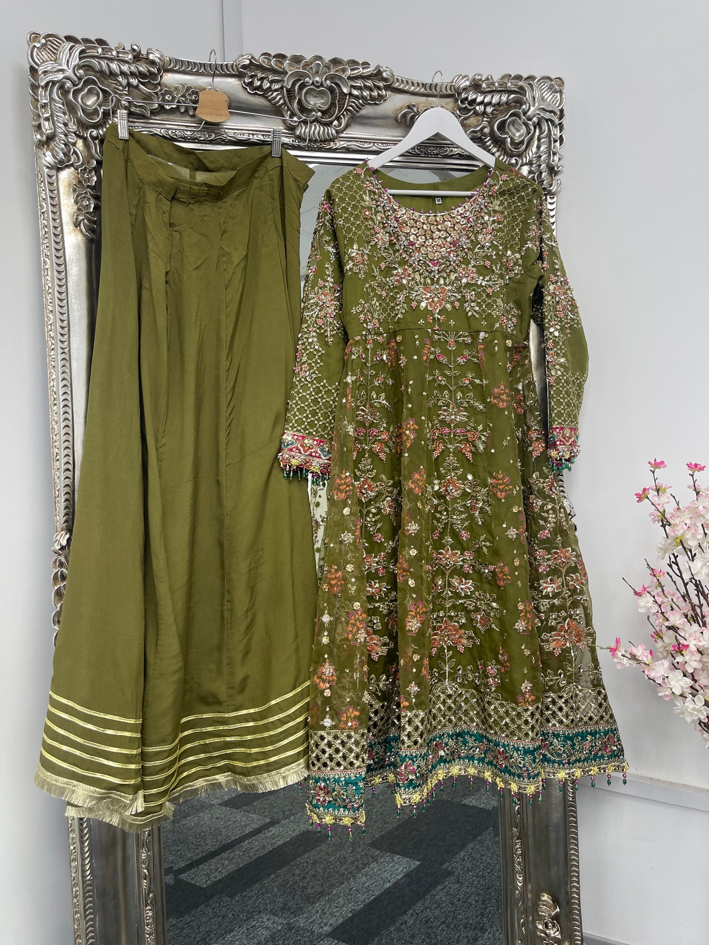 Mehndi - Maria B Inspired Maxi Lehnga