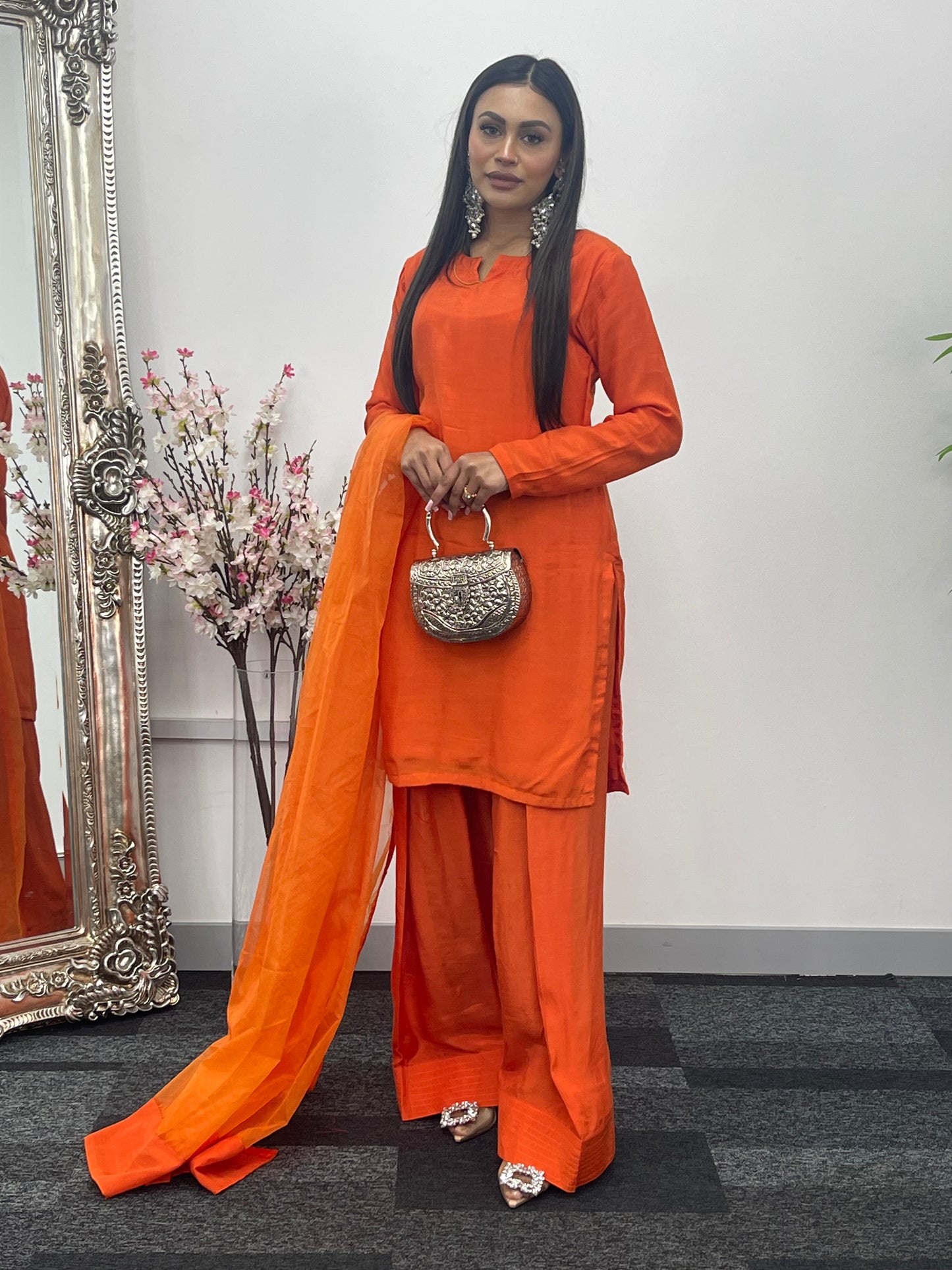 Saba - Farshi Shalwar - Orange