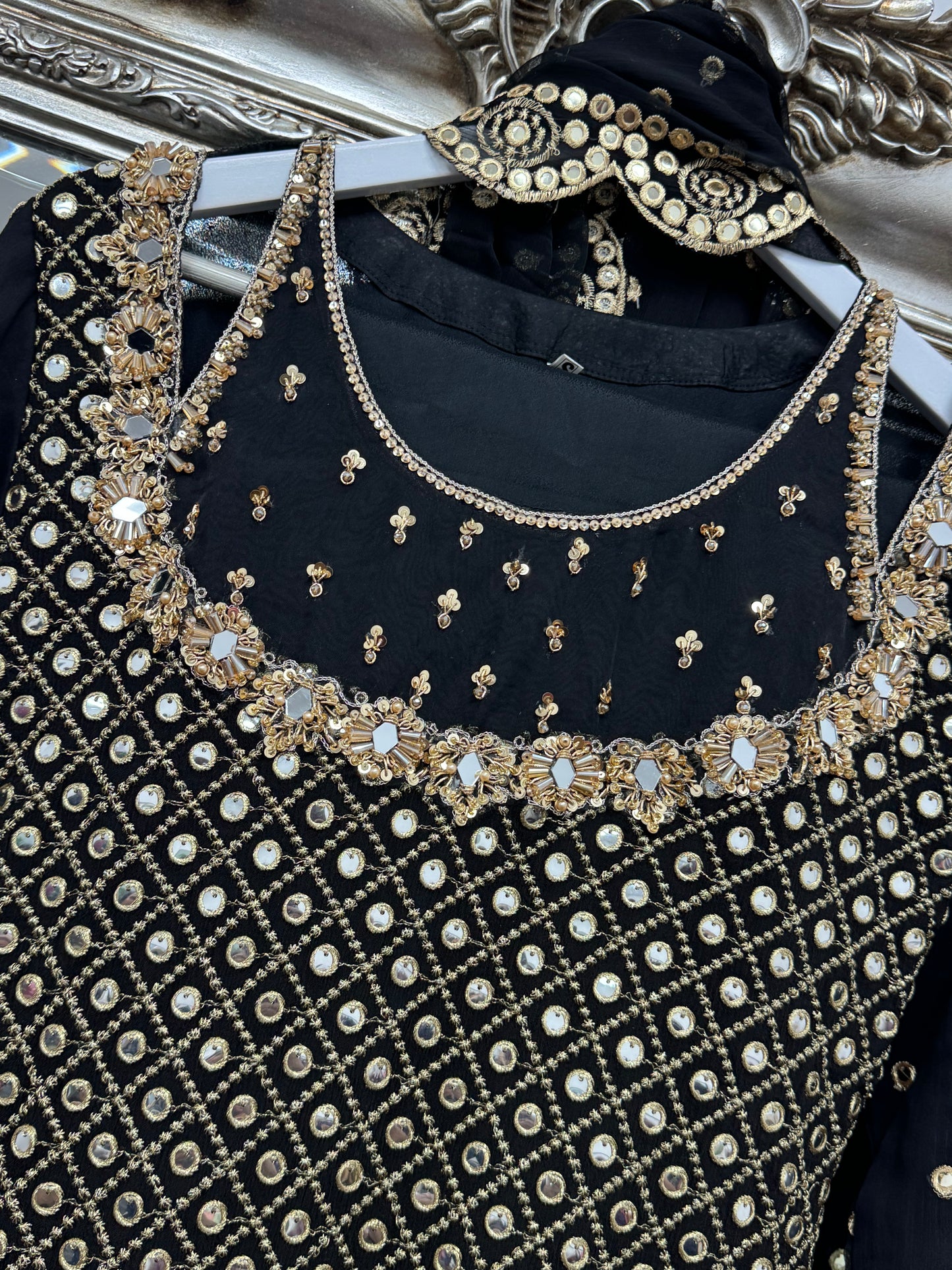 Rim Jhim - Hand Work - Chiffon Party Wear - Black - Maroon -Purple - R