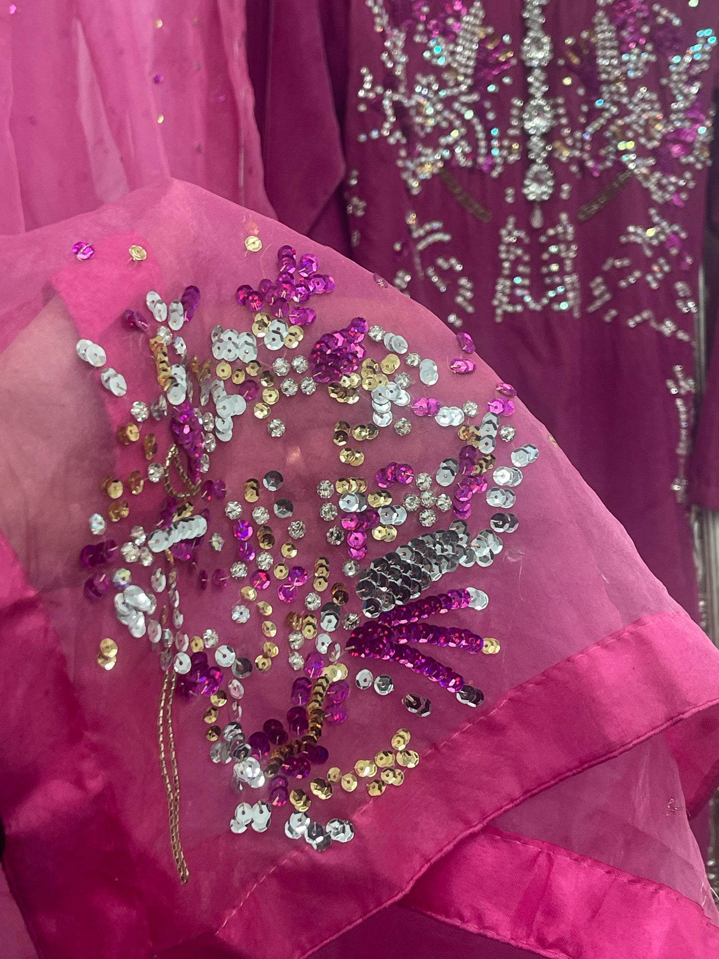 Rang e Gulaab - Hot Pink Velvet - Party Wear
