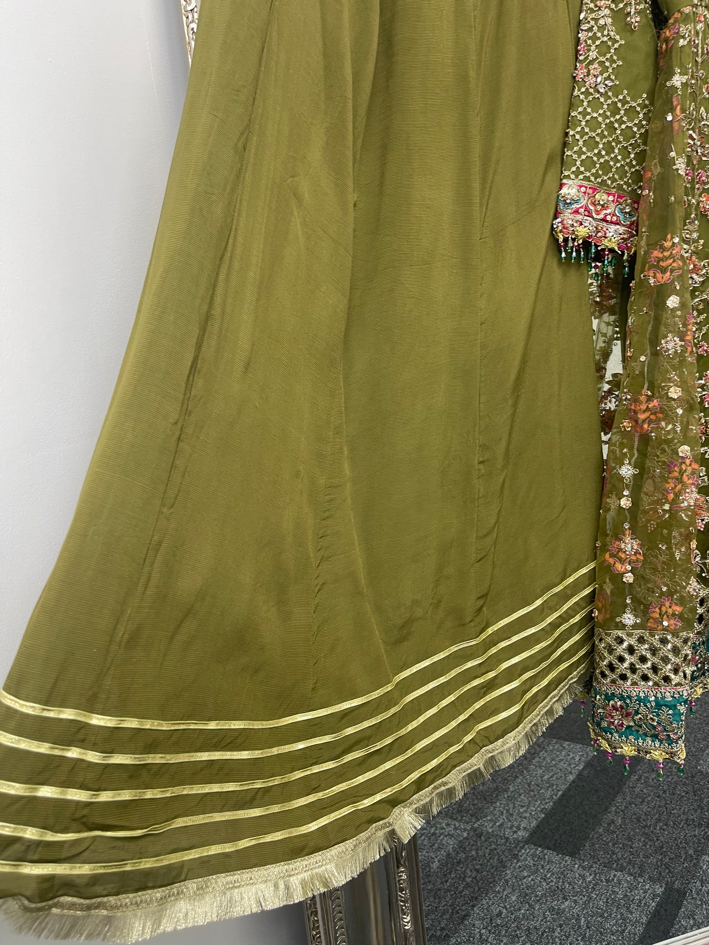 Mehndi - Maria B Inspired Maxi Lehnga