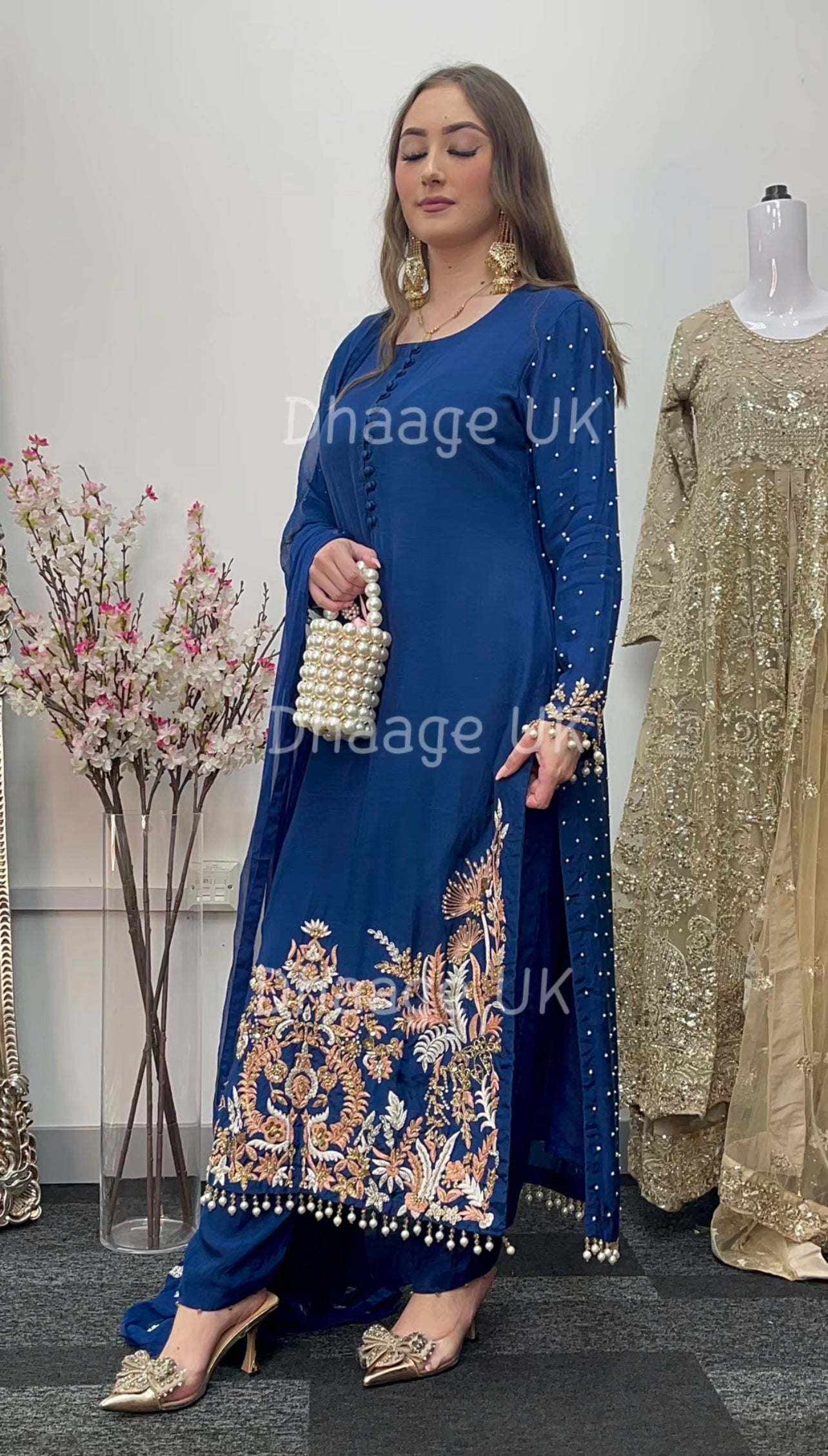 (Pre Order 4 Weeks) “Amber” Luxury Outfit - Blue -