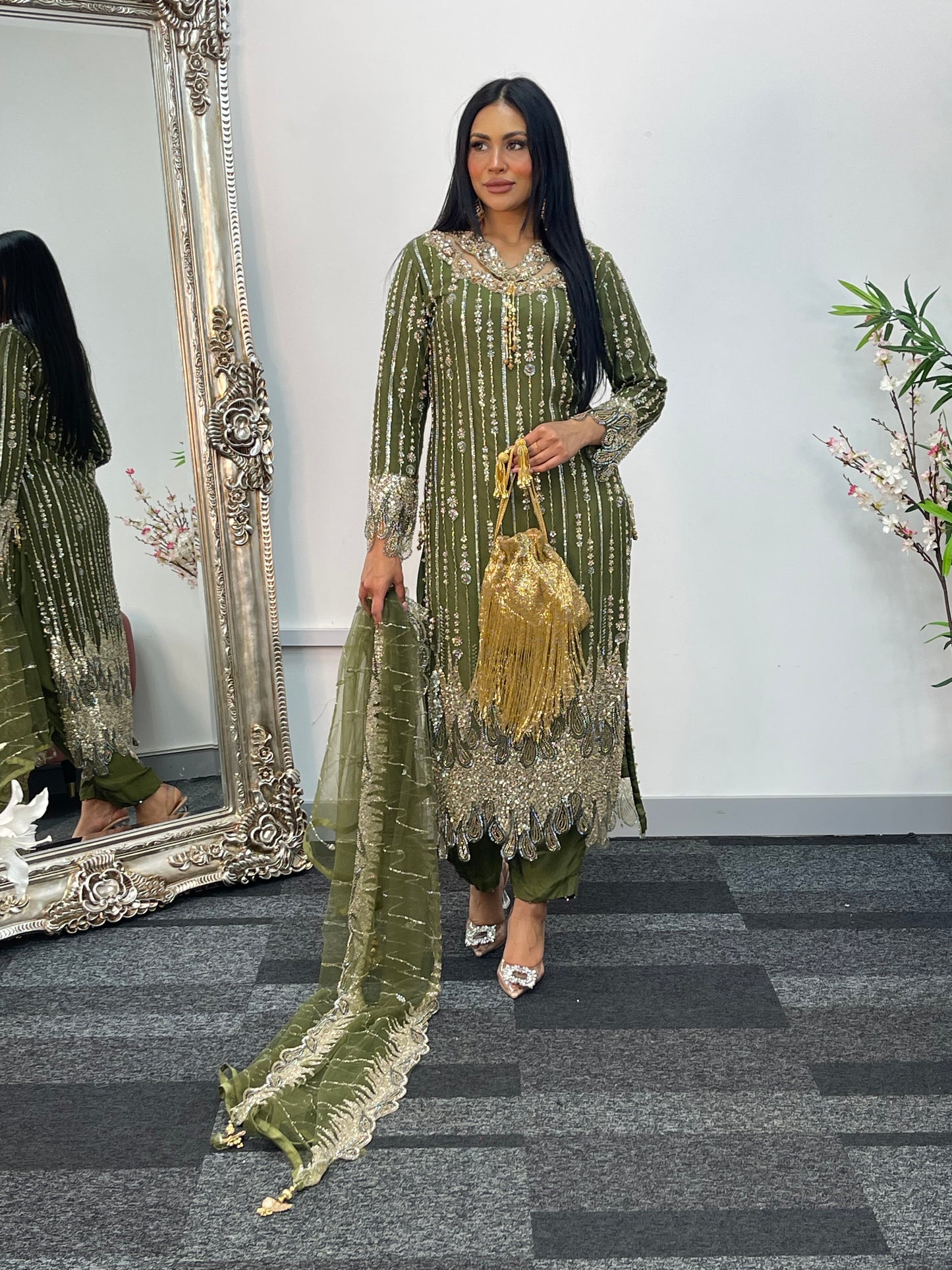 Payal - Cutdana Net - green - B