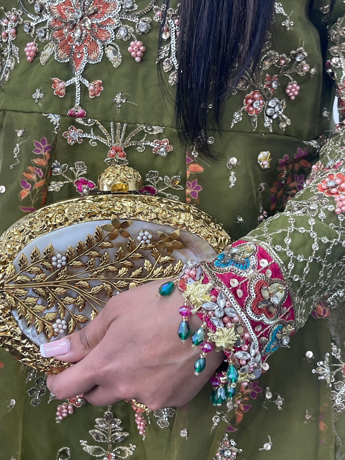 Mehndi - Maria B Inspired Maxi Lehnga