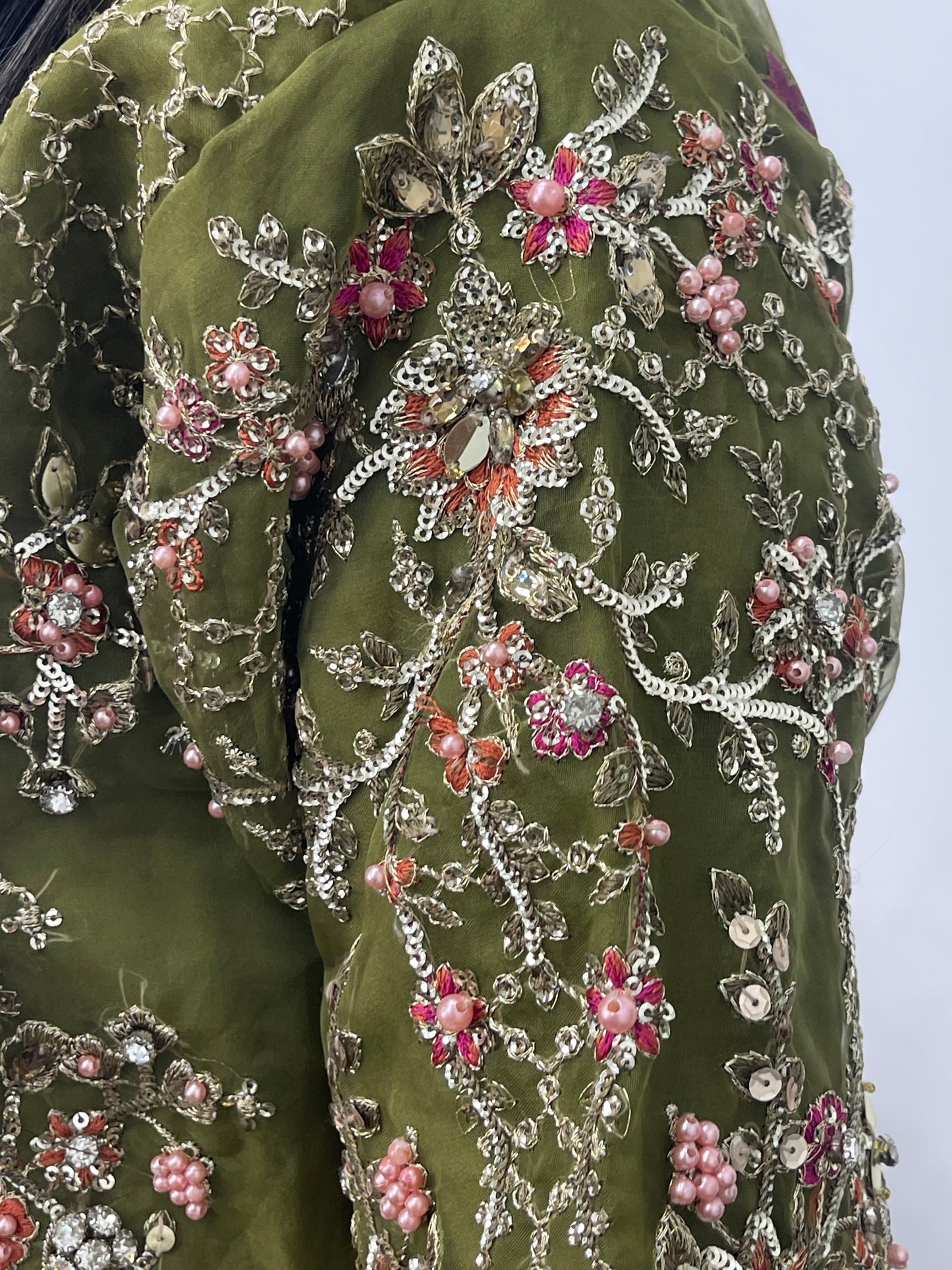 Mehndi - Maria B Inspired Maxi Lehnga