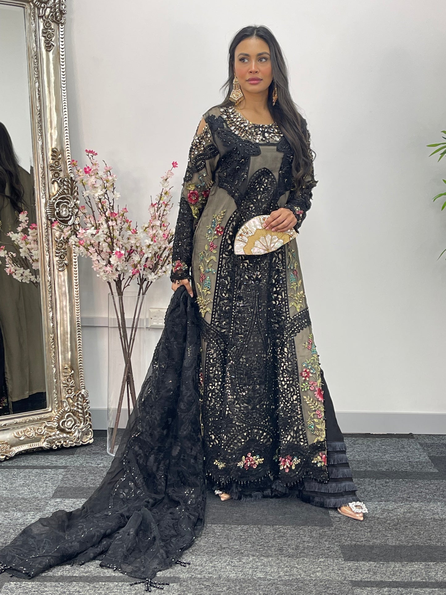 Nagin - Maria B Inspired Embroidered - Black -