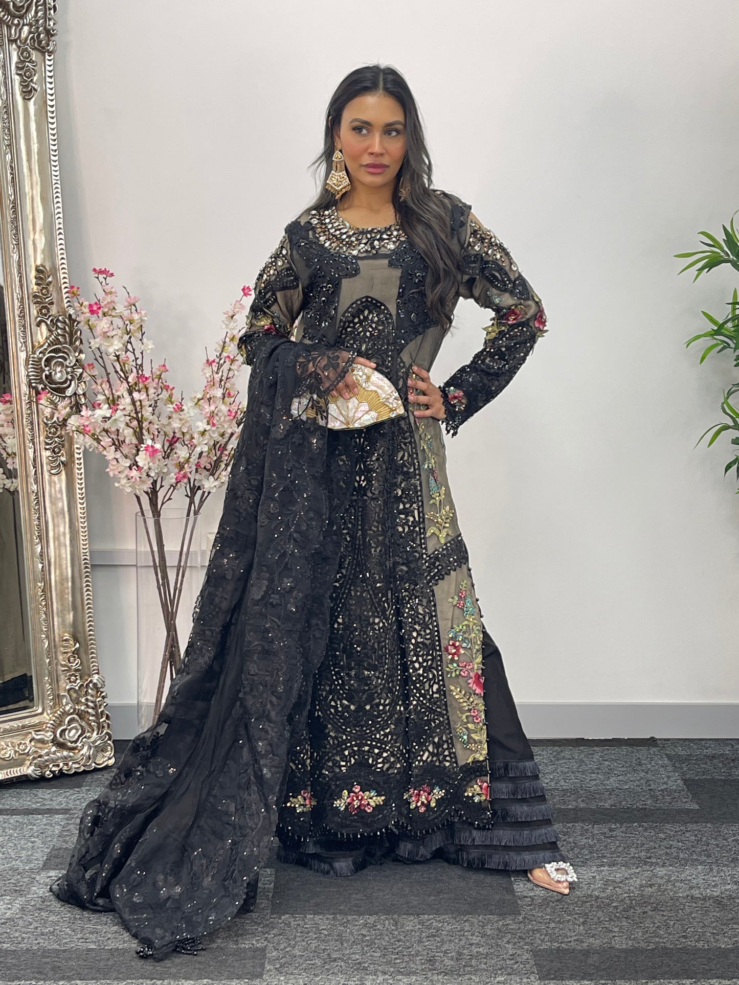 Nagin - Maria B Inspired Embroidered - Black -