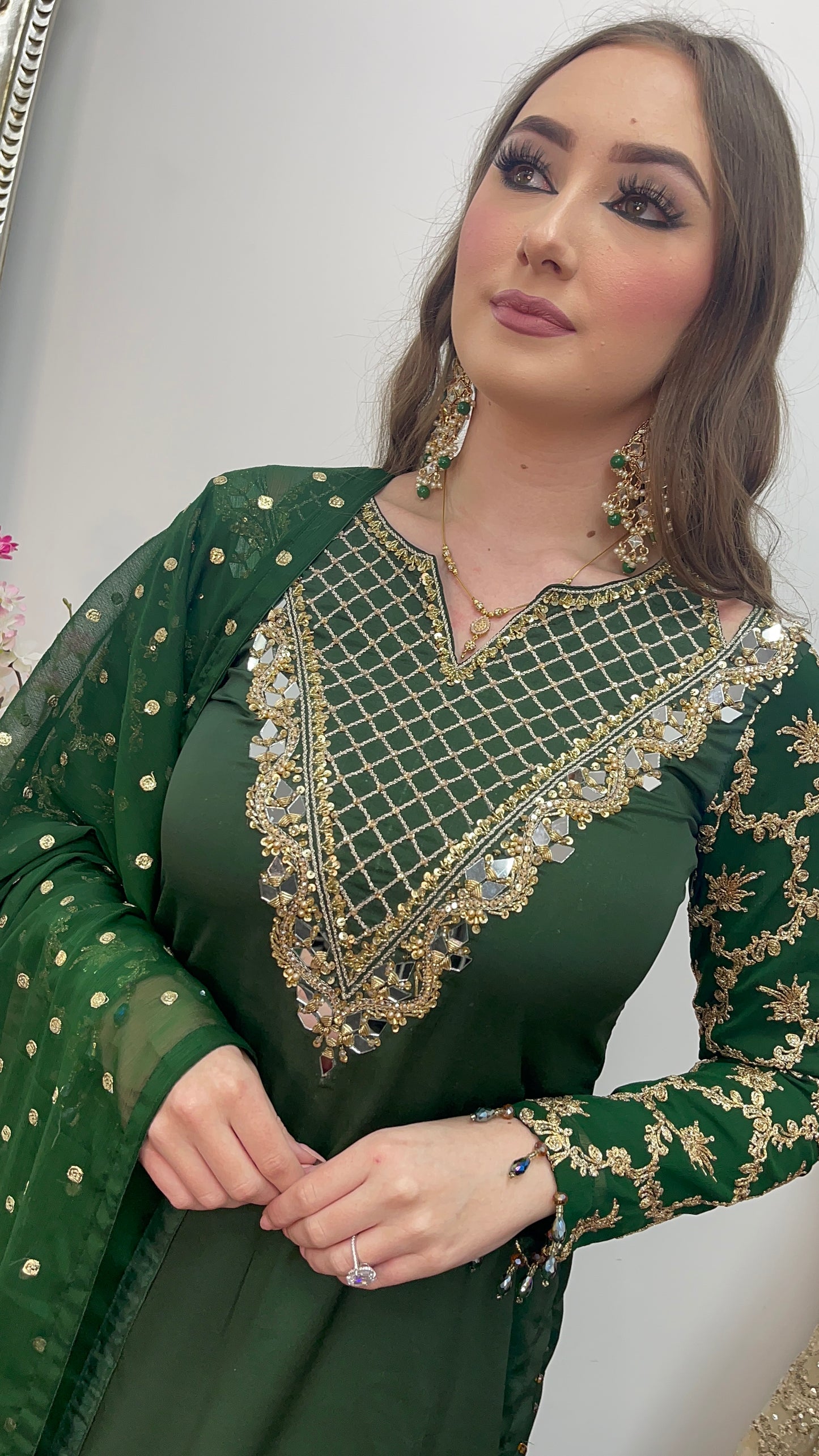 Afsana - Hand Work - Party Wear - Green