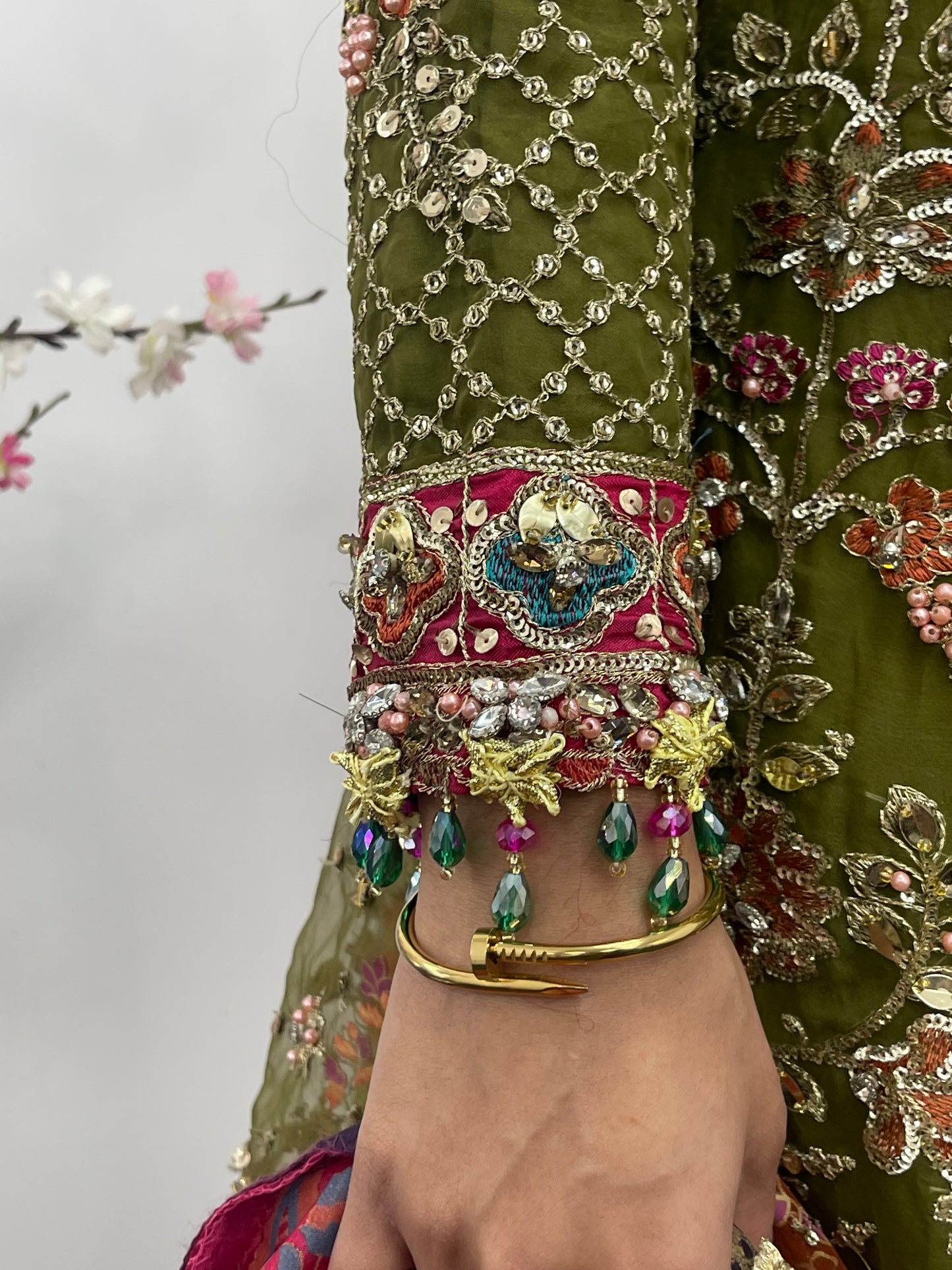 Mehndi - Maria B Inspired Maxi Lehnga