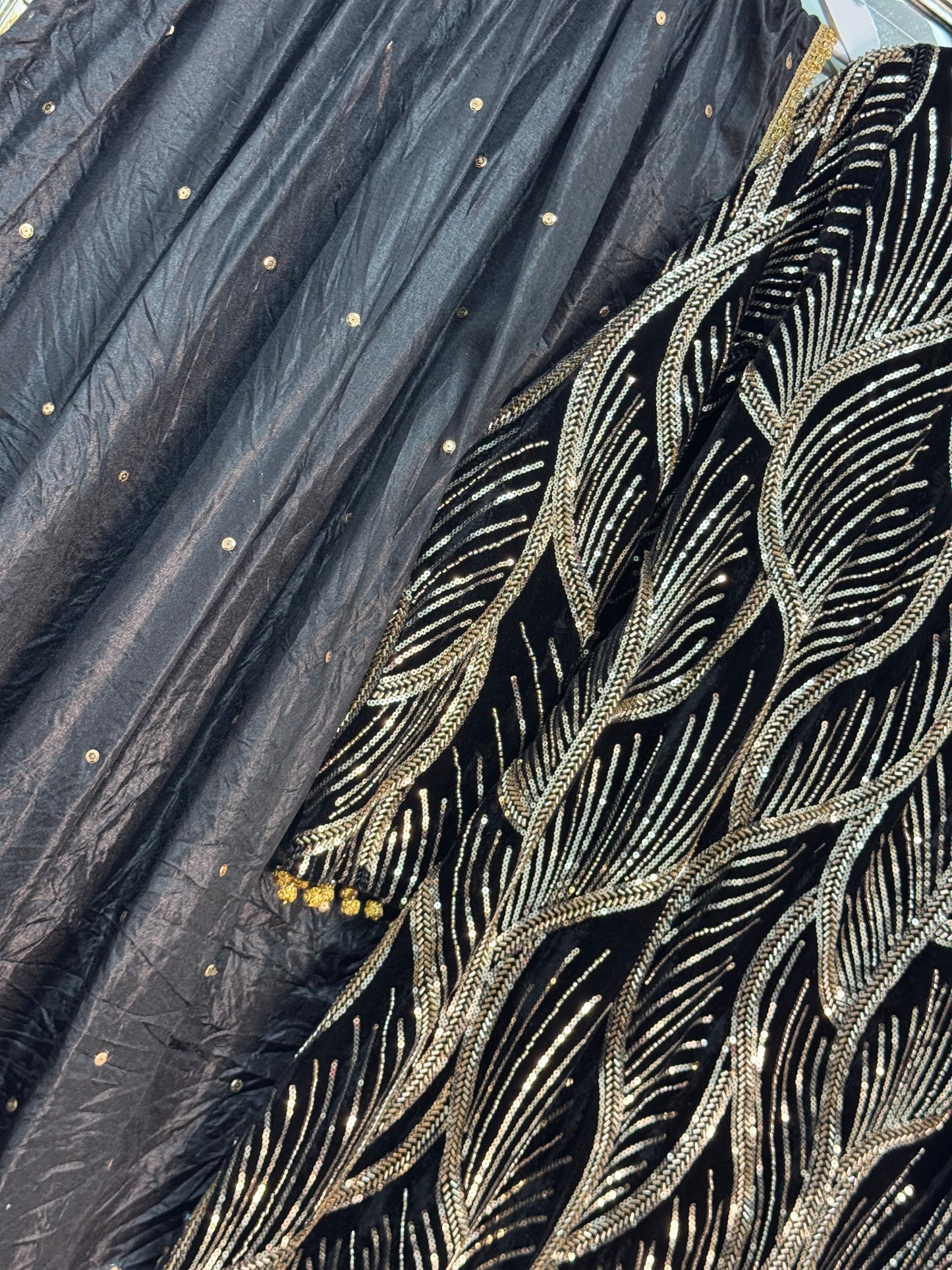 Snake - Cutdana Velvet - Black