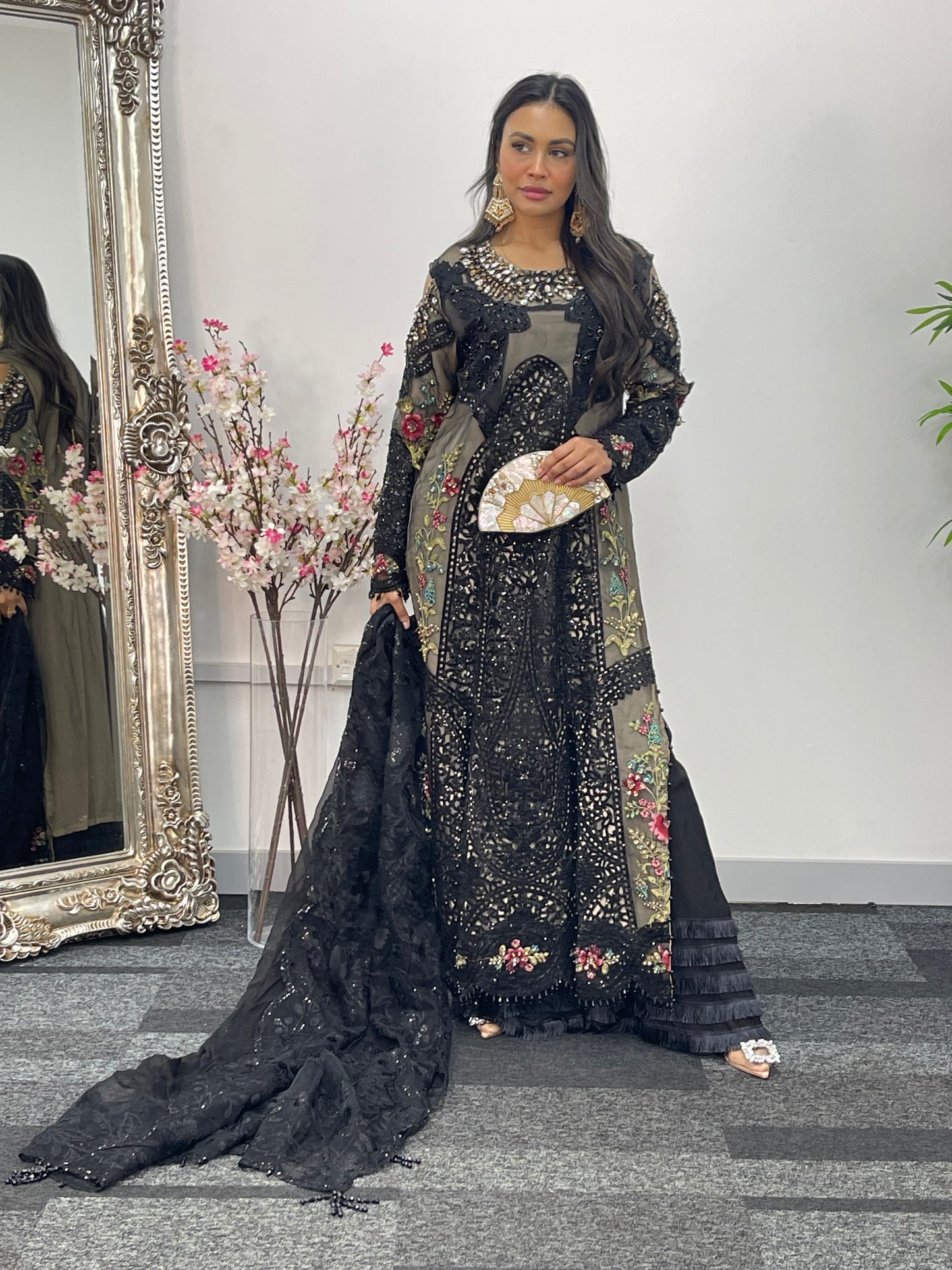 Nagin - Maria B Inspired Embroidered - Black -