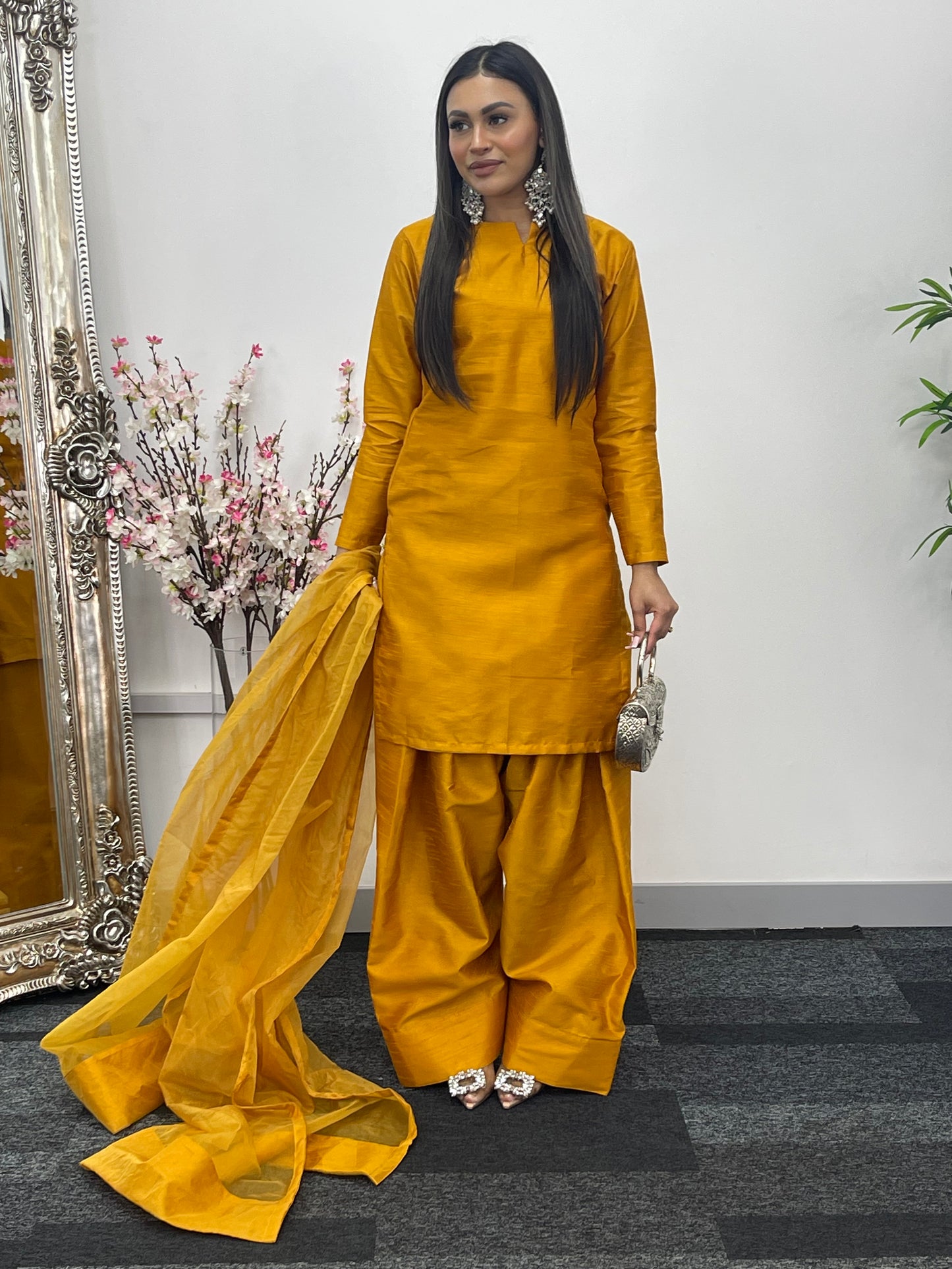 Saba - Farshi Shalwar - mustard