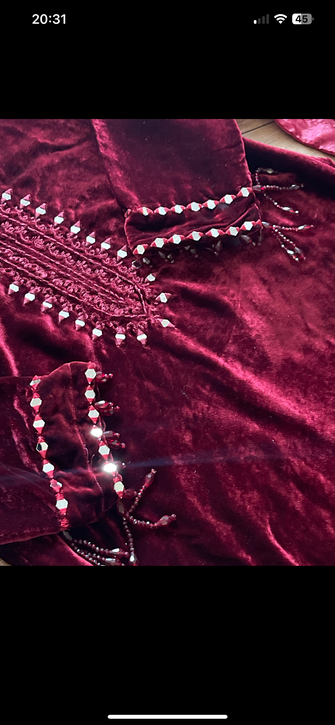Wine - Sheesha X Velvet Maroon Plachi Daman with silk dupatta winter